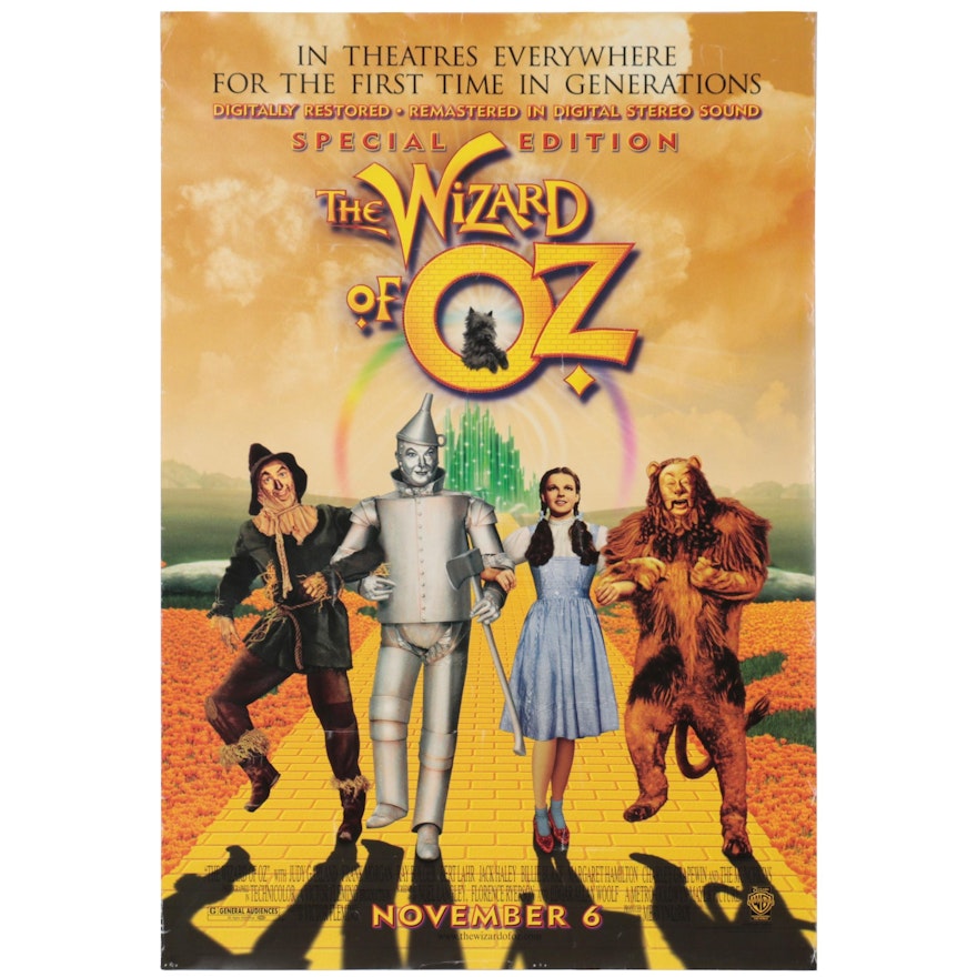 "The Wizard of Oz" Special Edition Theatrical Release One Sheet Poster, 1998