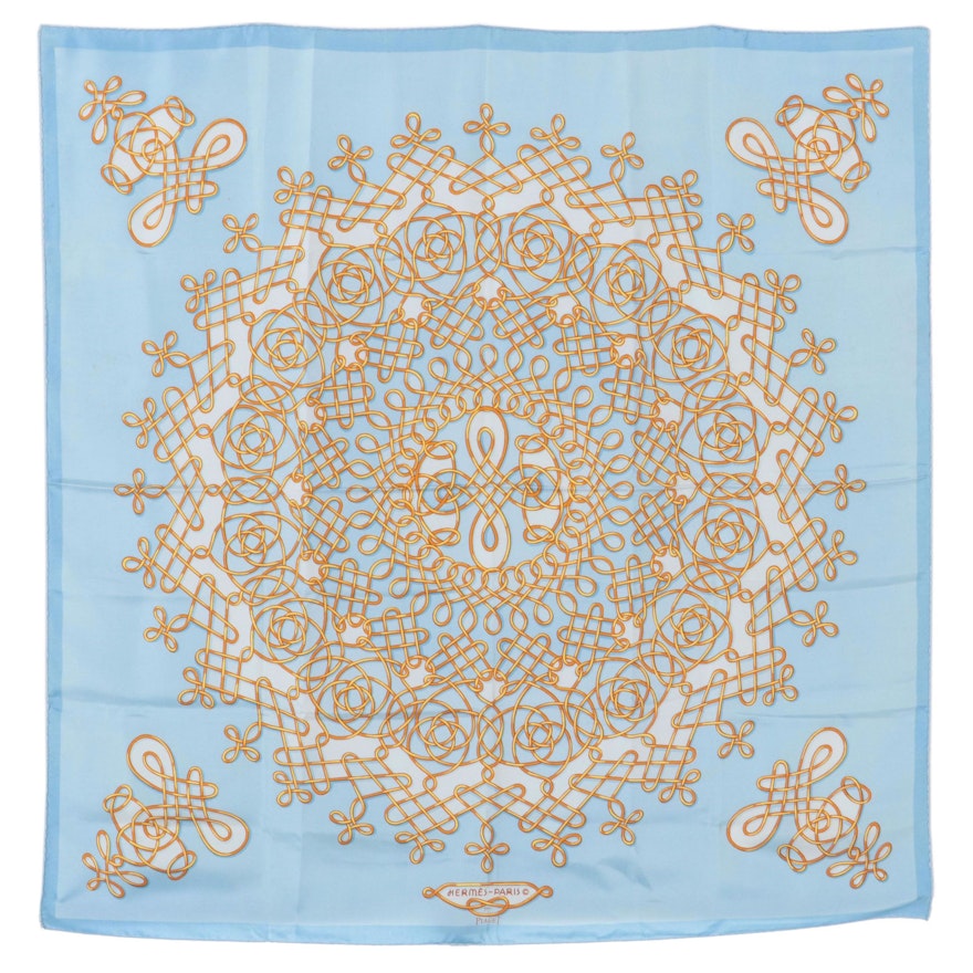 Hermès Early Issue "Pour Piaget" Silk Twill Scarf