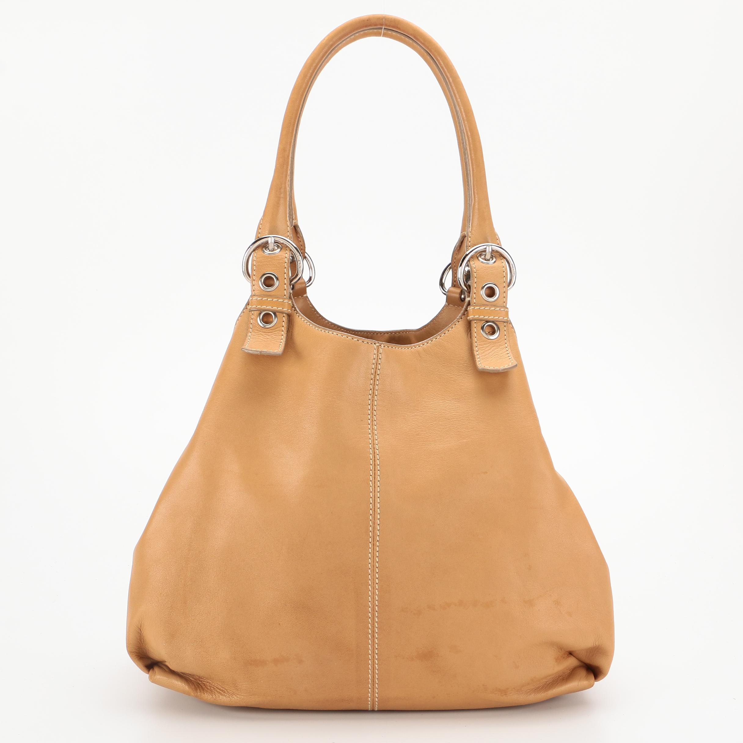 Prada Tan Leather Shoulder Bag