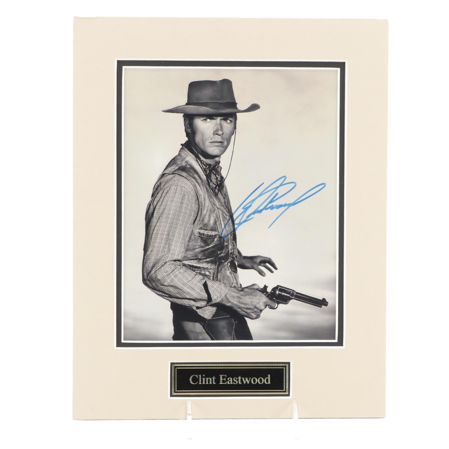 Clint Eastwood Signed "Rawhide" Television Western Photo Print, COA