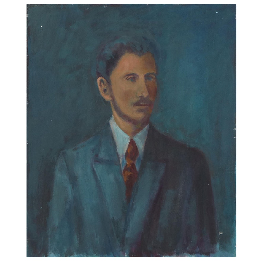 Portrait Oil Painting, Late 20th Century