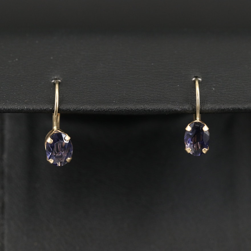 14K Iolite Earrings