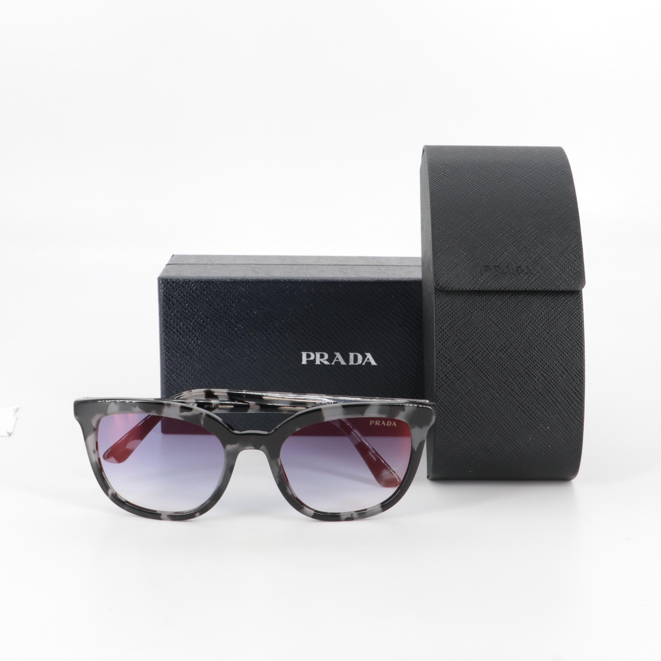 Prada SPR03X Havana Sunglasses with Case and Box