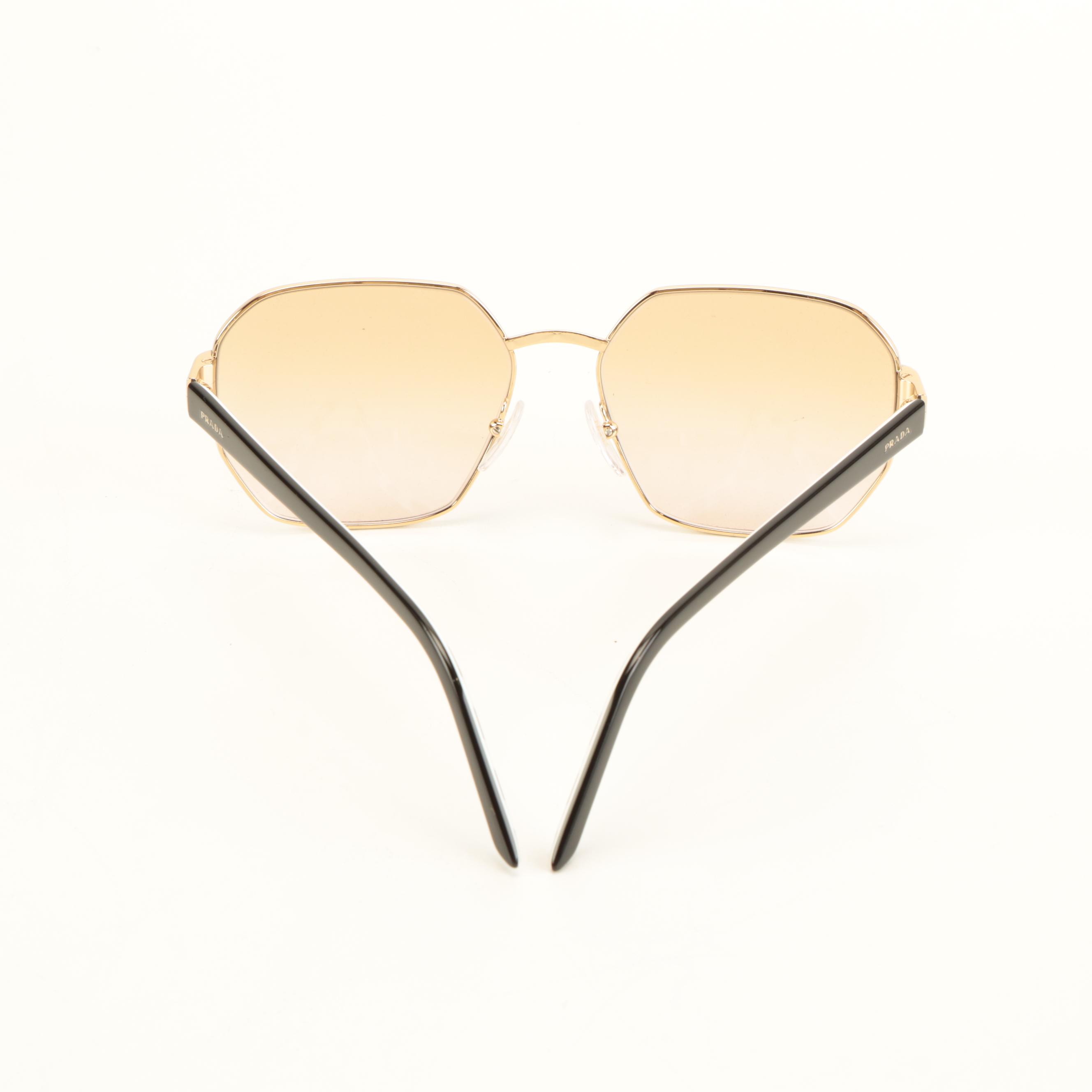 Prada PR54XS Rectangular Aviator Style Sunglasses with Case