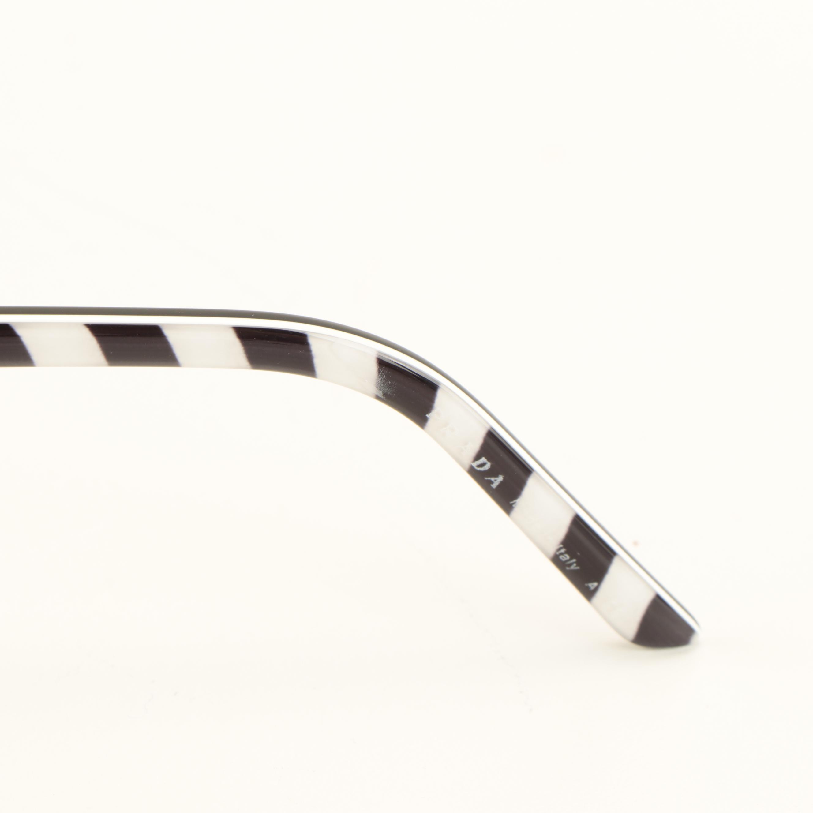 Prada PR54XS Rectangular Aviator Style Sunglasses with Case