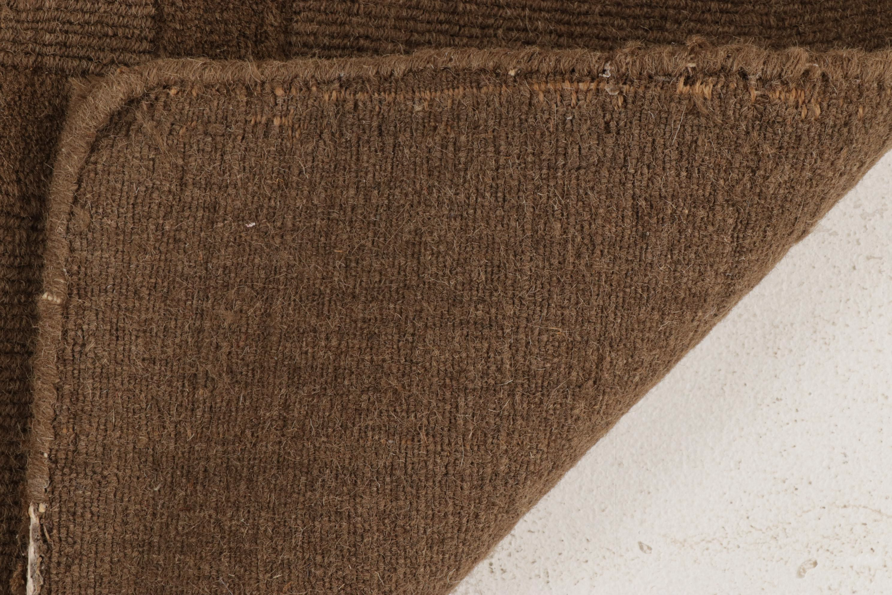 3'2 x 4' Hand-Knotted Indian Modern Style Rug, 2010s