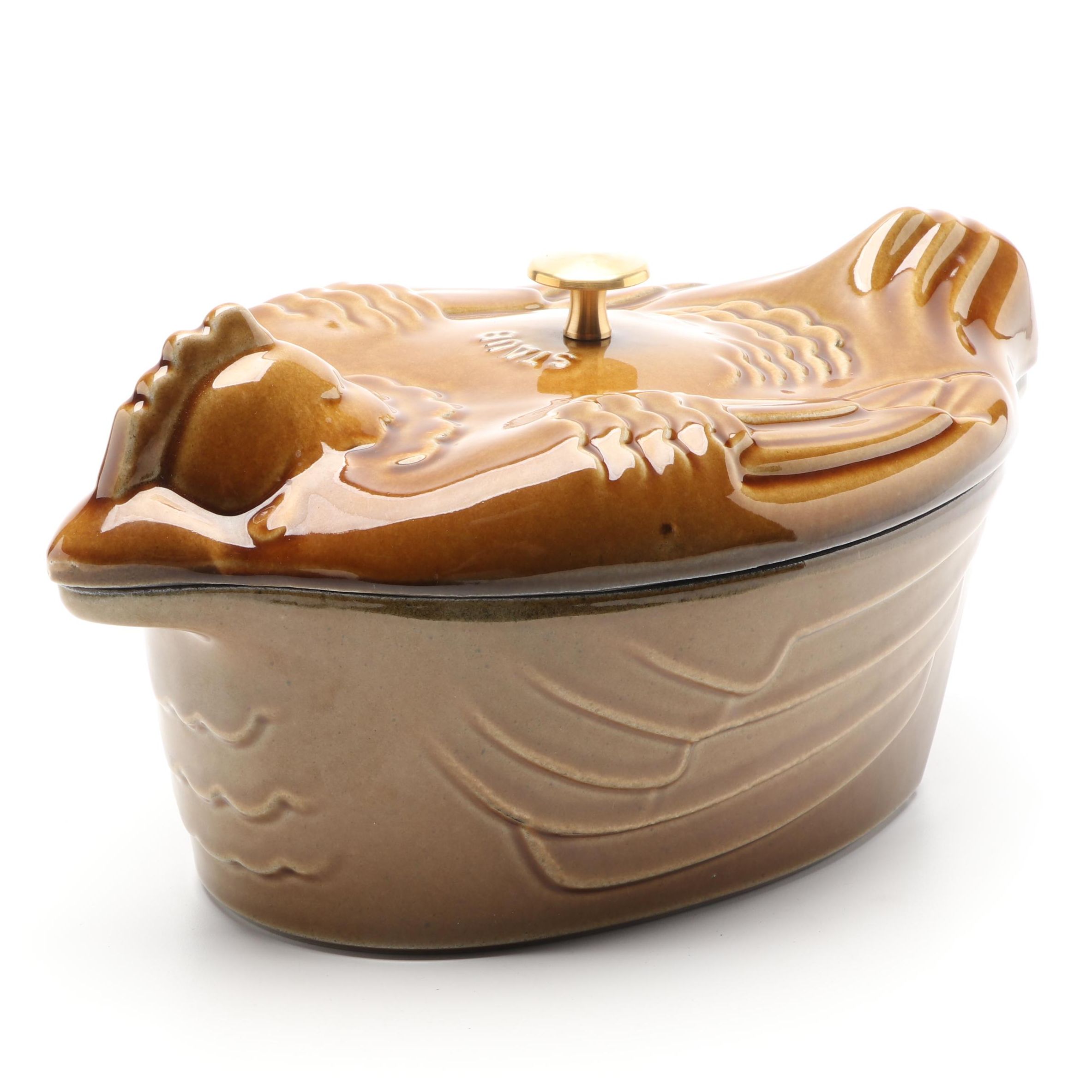 Staub Enameled Cast Iron Cocotte Chicken Pot