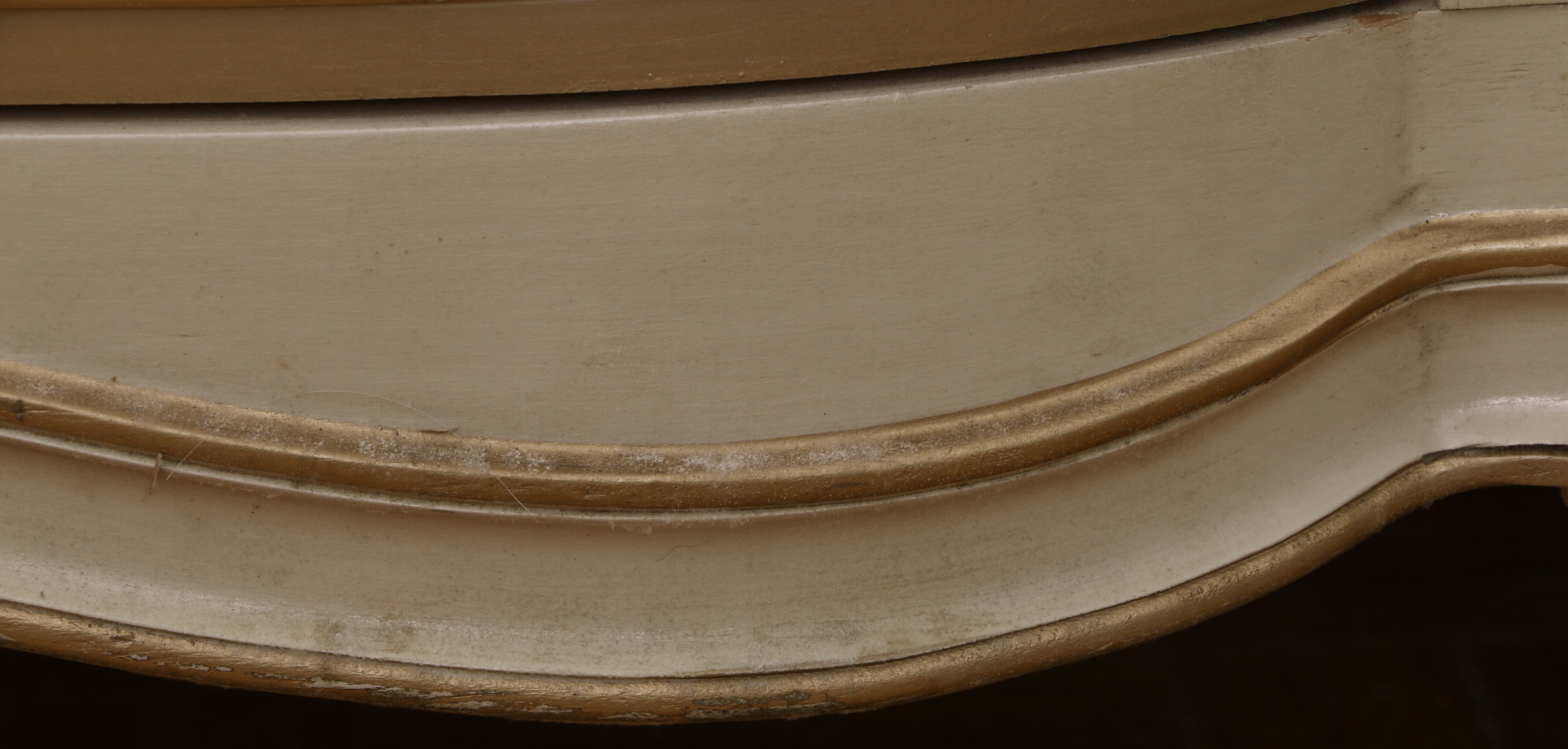 Drexel "Touraine" Cream-Painted and Parcel-Gilt Dresser and Chest of Drawers