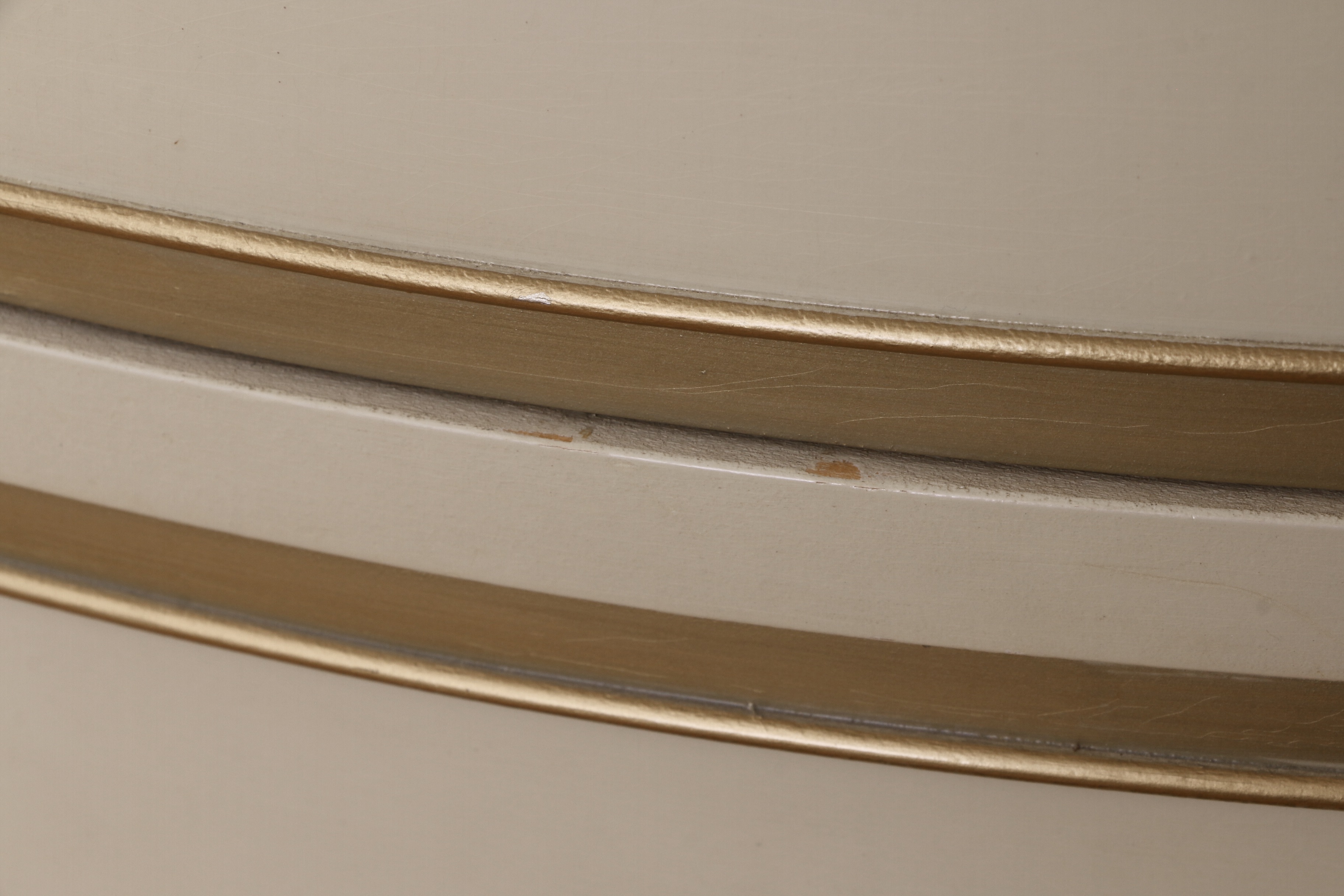 Drexel "Touraine" Cream-Painted and Parcel-Gilt Dresser and Chest of Drawers