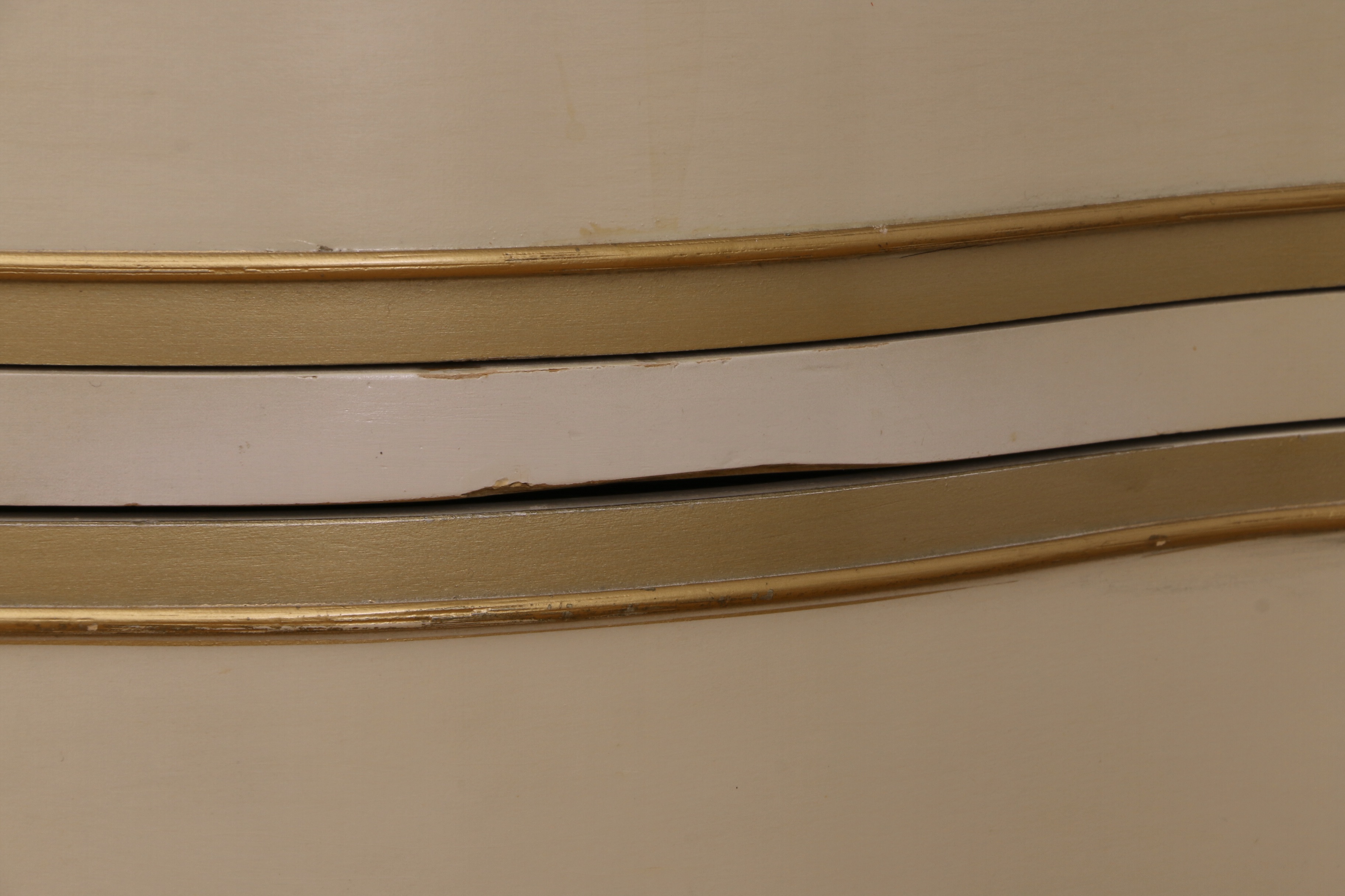 Drexel "Touraine" Cream-Painted and Parcel-Gilt Dresser and Chest of Drawers