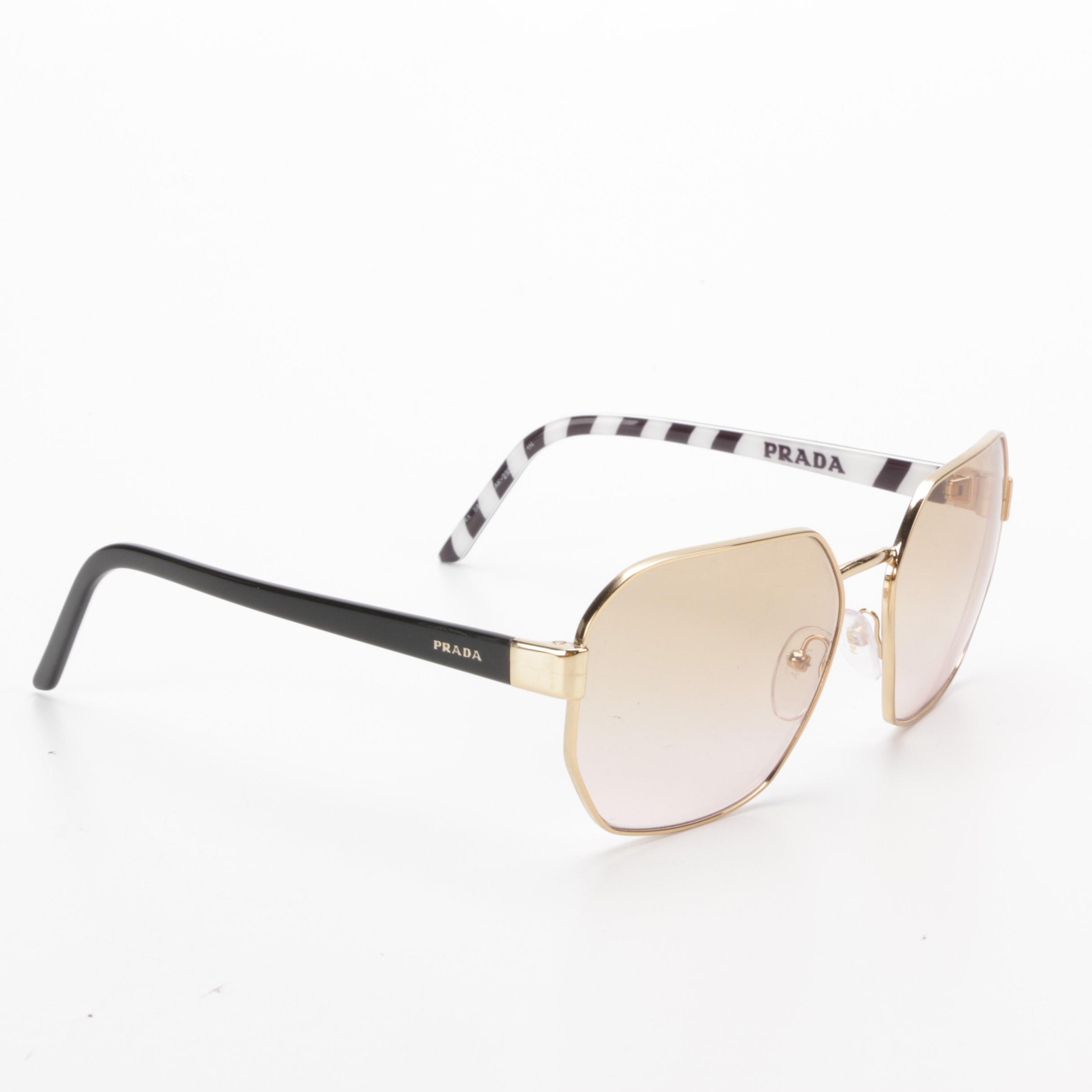 Prada SPR 54X Sunglasses with Case, Cleaning Cloth, and Box