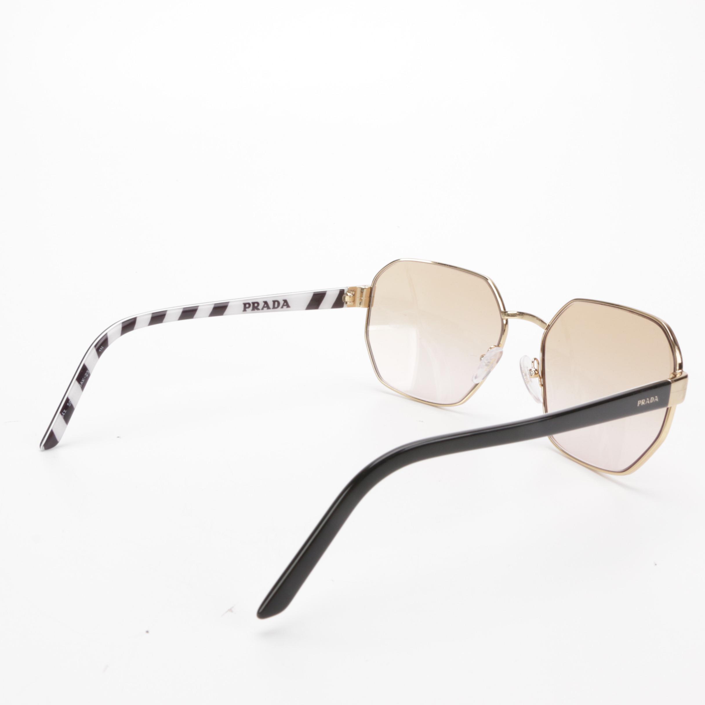 Prada SPR 54X Sunglasses with Case, Cleaning Cloth, and Box