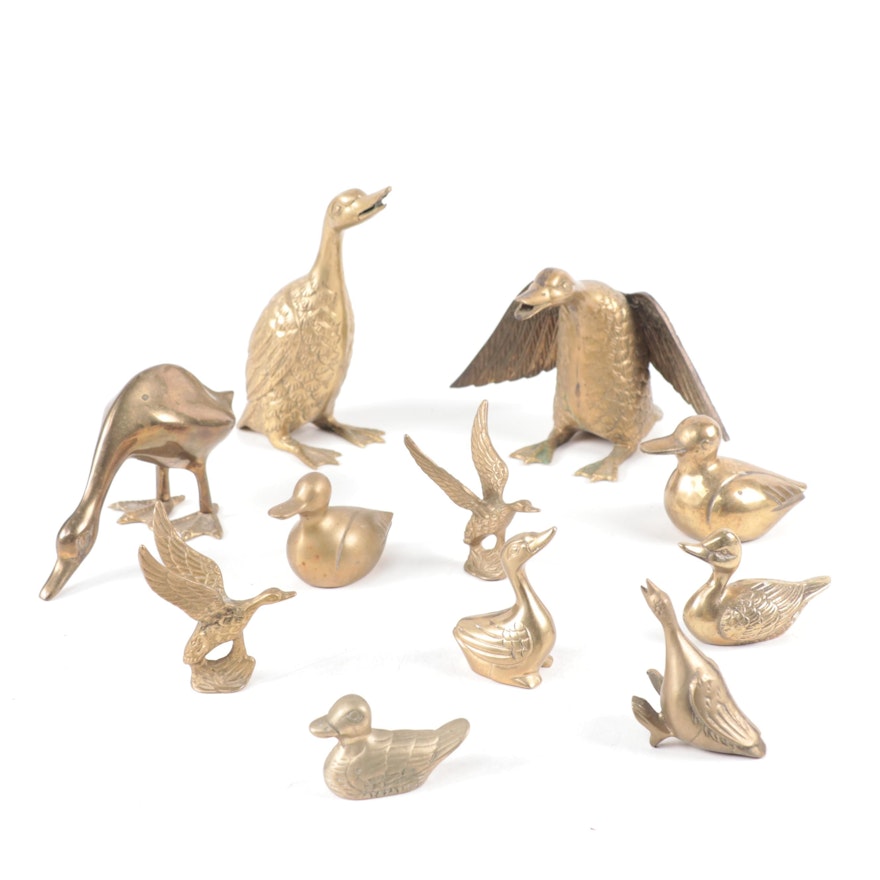 Leonard Brass Ducks and Other Bird Figurines