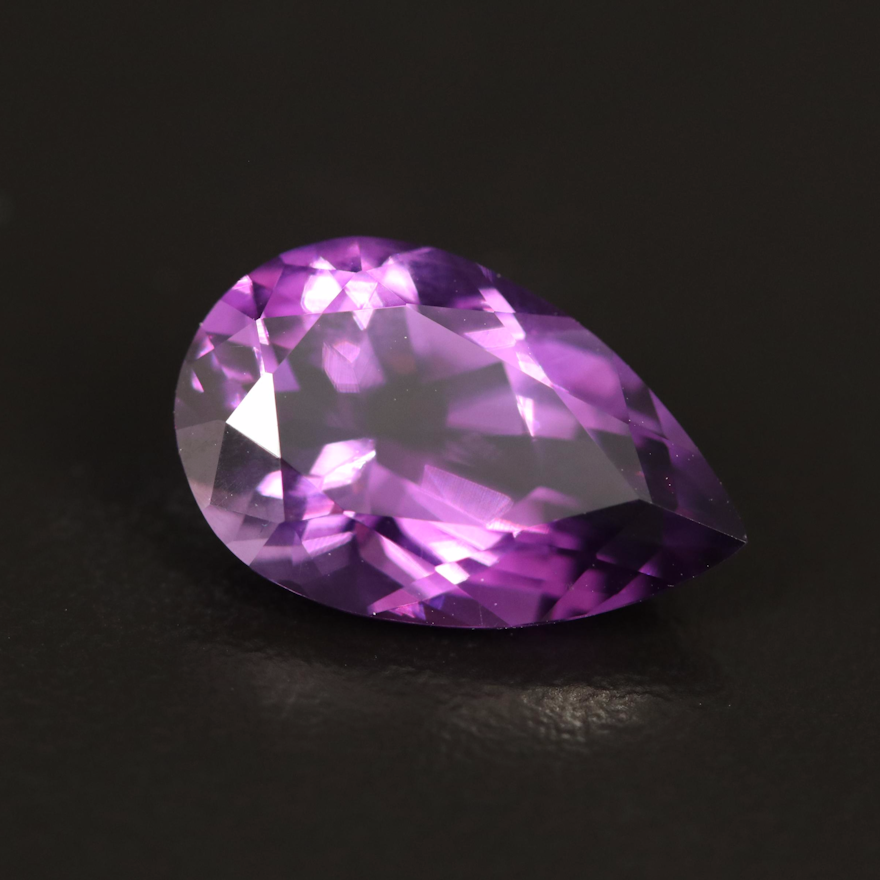 Loose 5.04 CT Pear Faceted Amethyst