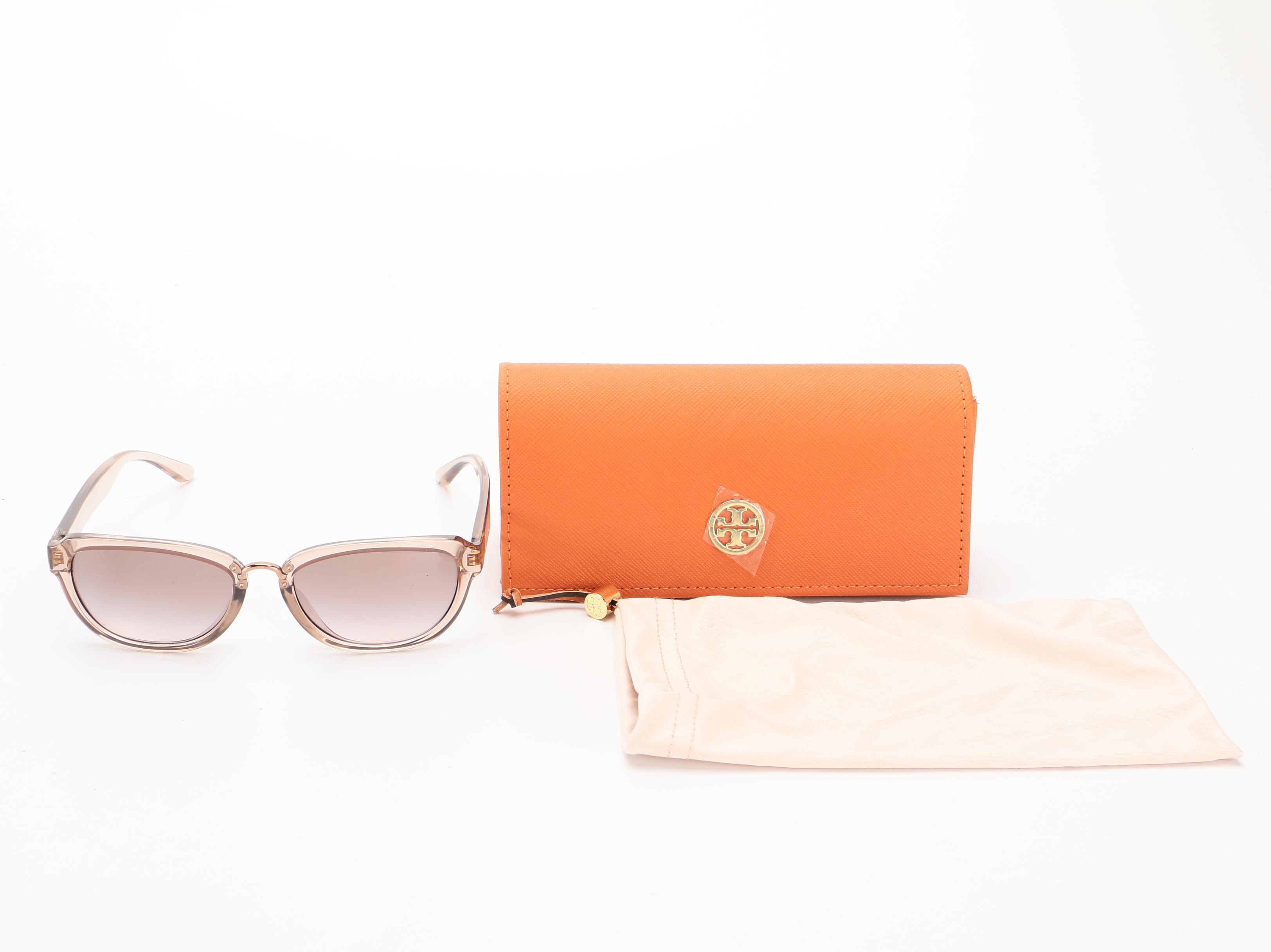Tory Burch TY 9057U Transparent Framed Sunglasses with Case