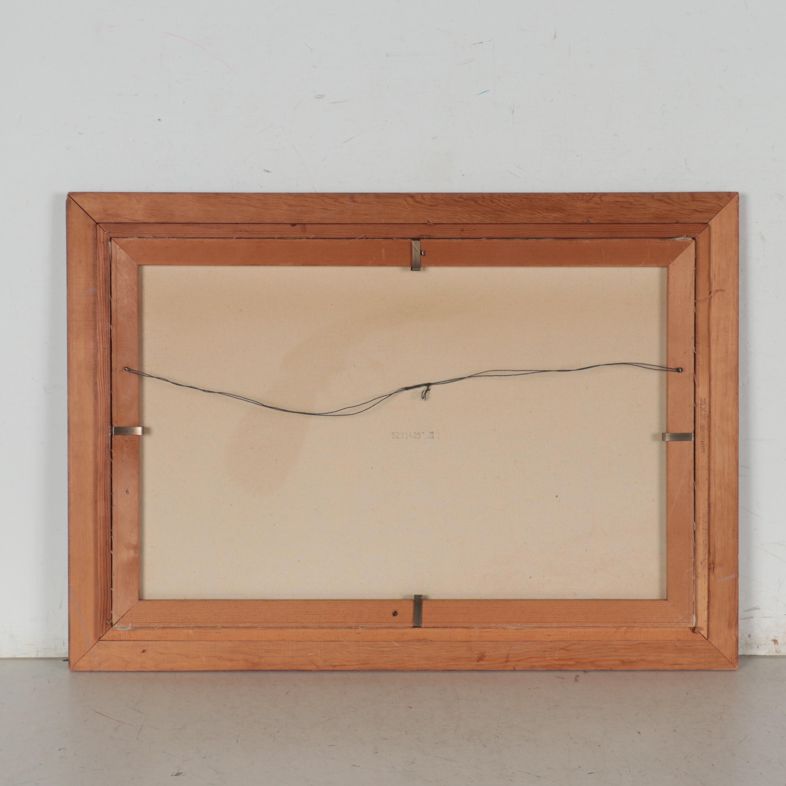 W. Amadio Oil Painting of Bald Eagle, Late 20th Century