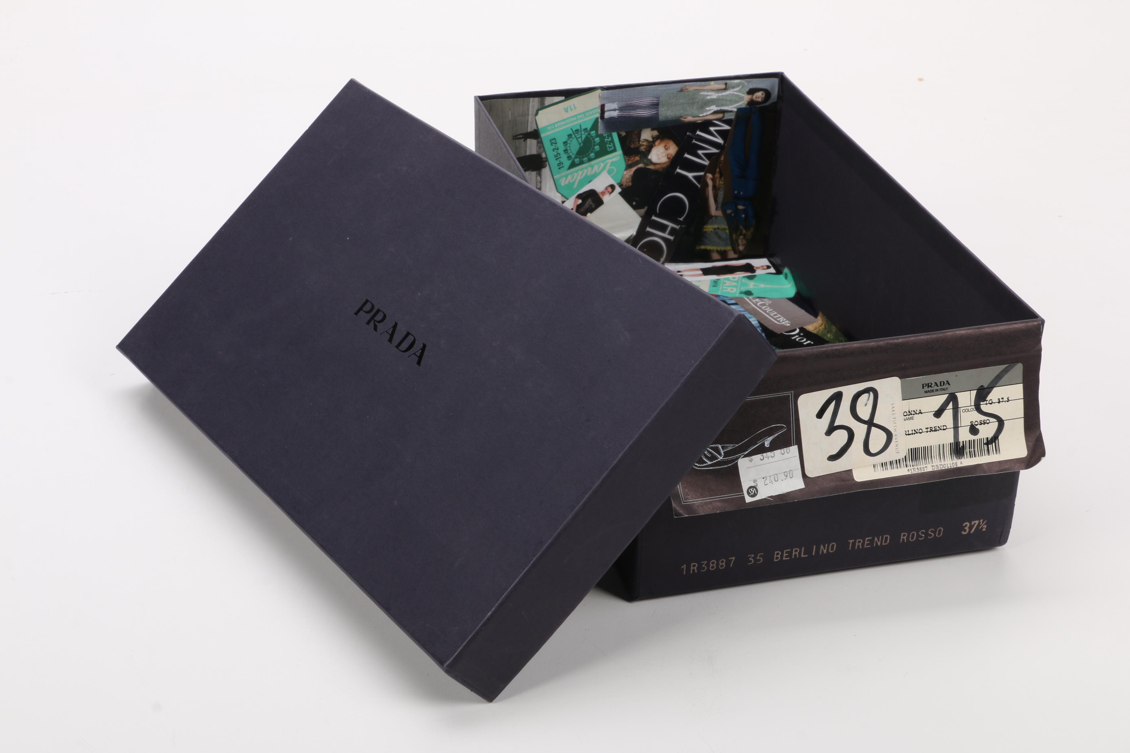 Prada Red Leather Kitten Heel Mules and Charlet Hand-Beaded Clutch