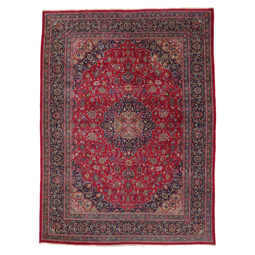 9'11 x 11'2 Hand-Knotted Pakistani Floral Room Size Rug