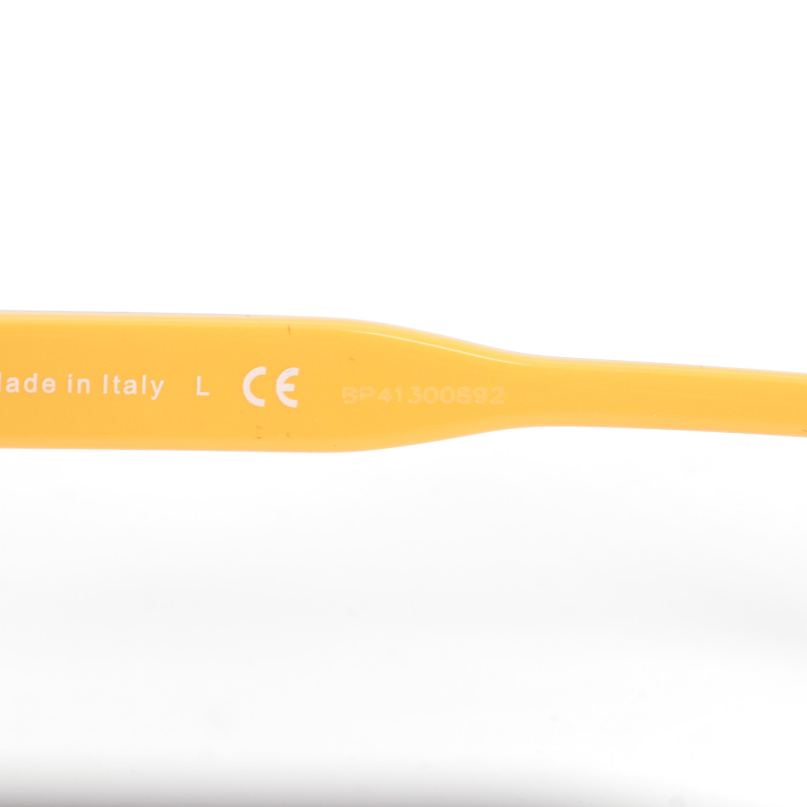 Prada SPR 17U Round Sunglasses in Black, Yellow and Gray Tortoise Acetate