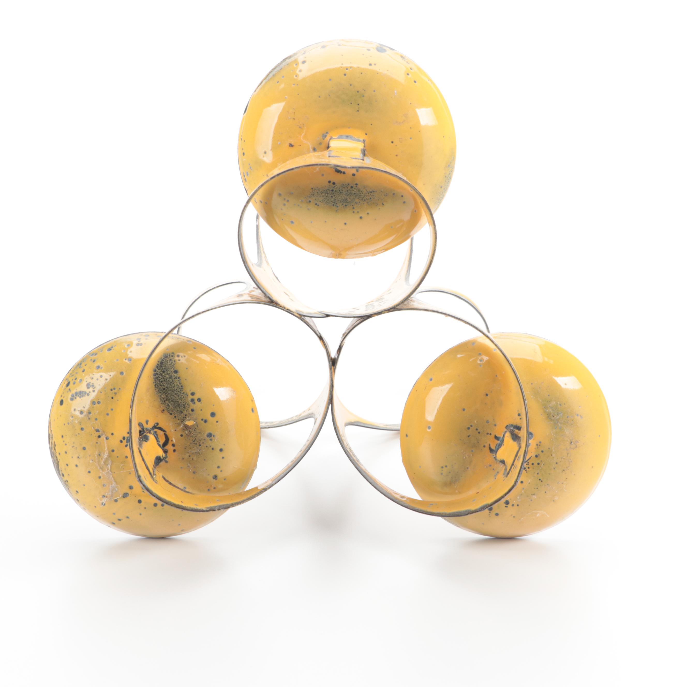 Hanova of Pasadena Enameled Metal Hanging Candle Holder