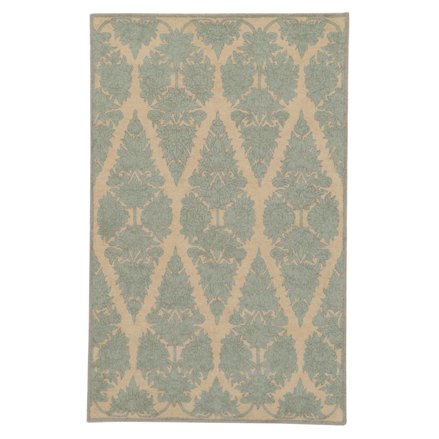 5'1 x 8' Hand-Tufted Indian Modern Style Rug, 2010s