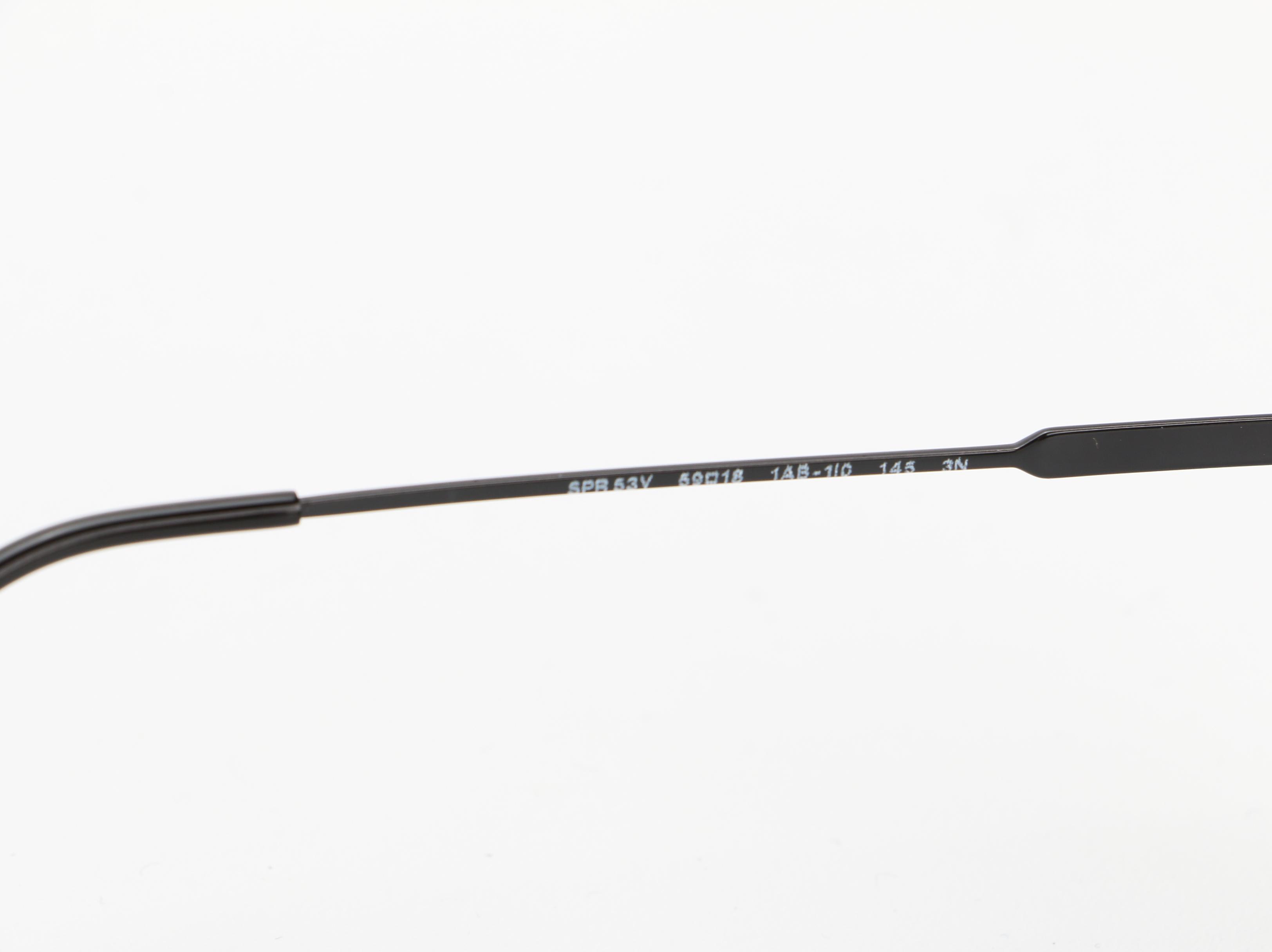 Prada SPR 53V Avio Sunglasses in Black with Case and Box