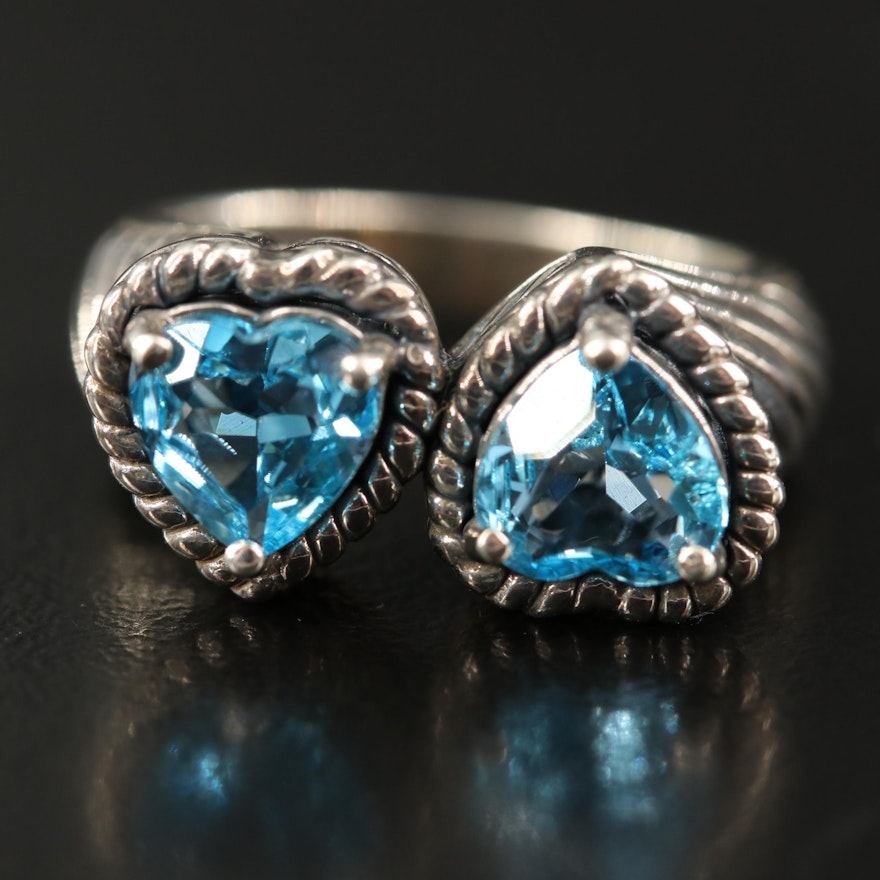 Sterling Swiss Blue Topaz Heart Ring