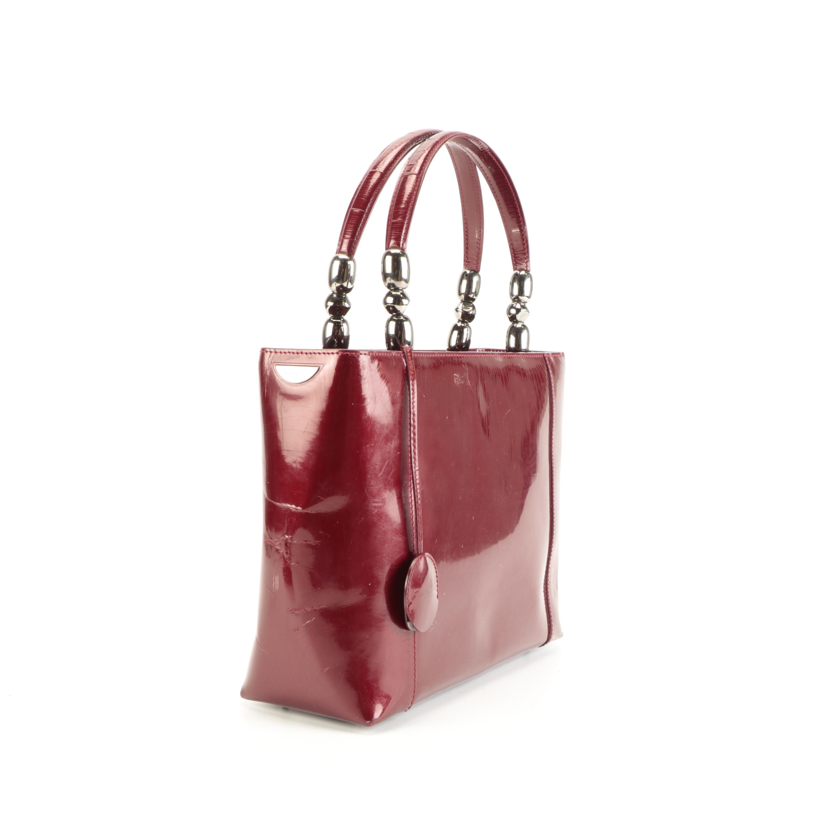 Christian Dior Malice Tote in Red Patent Leather