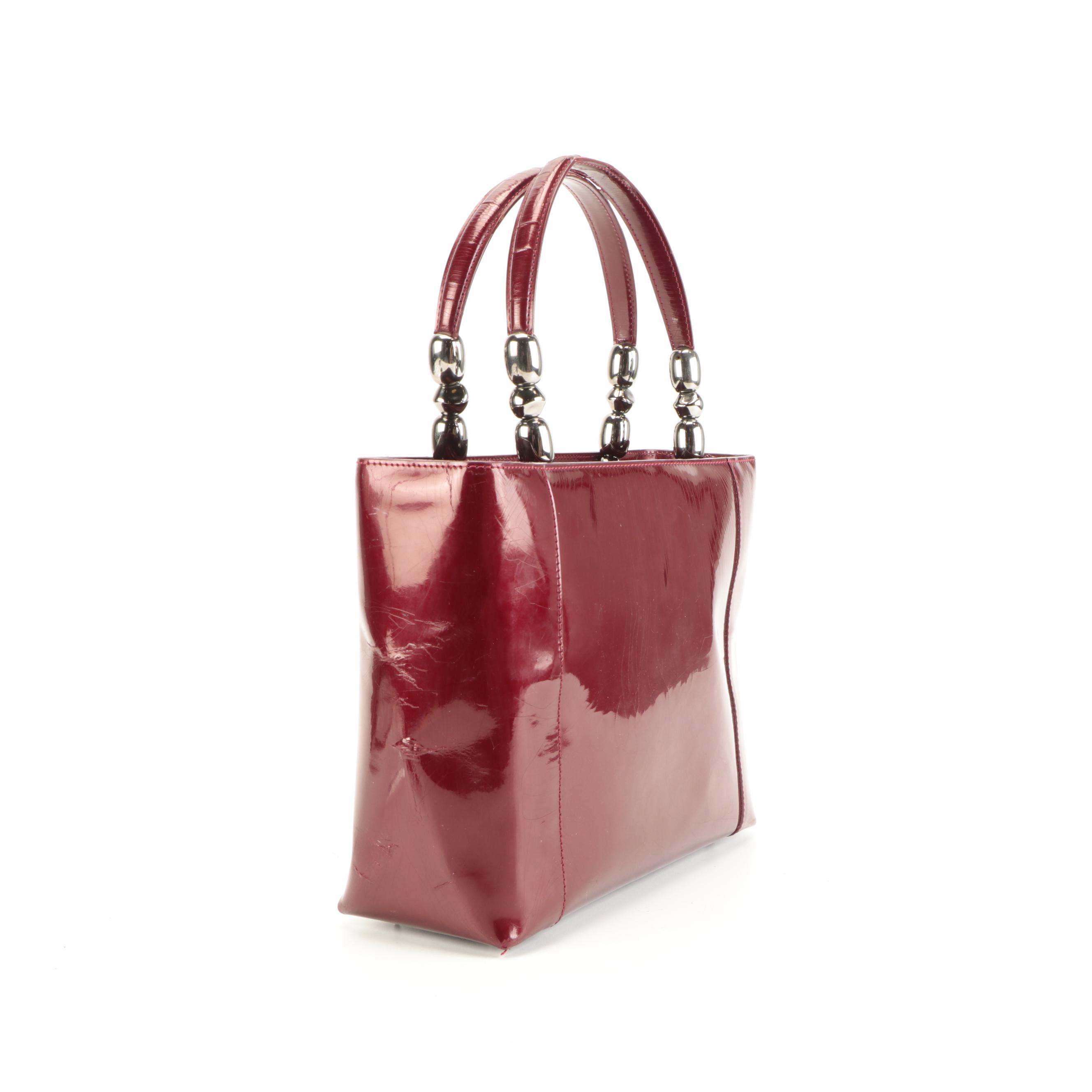 Christian Dior Malice Tote in Red Patent Leather