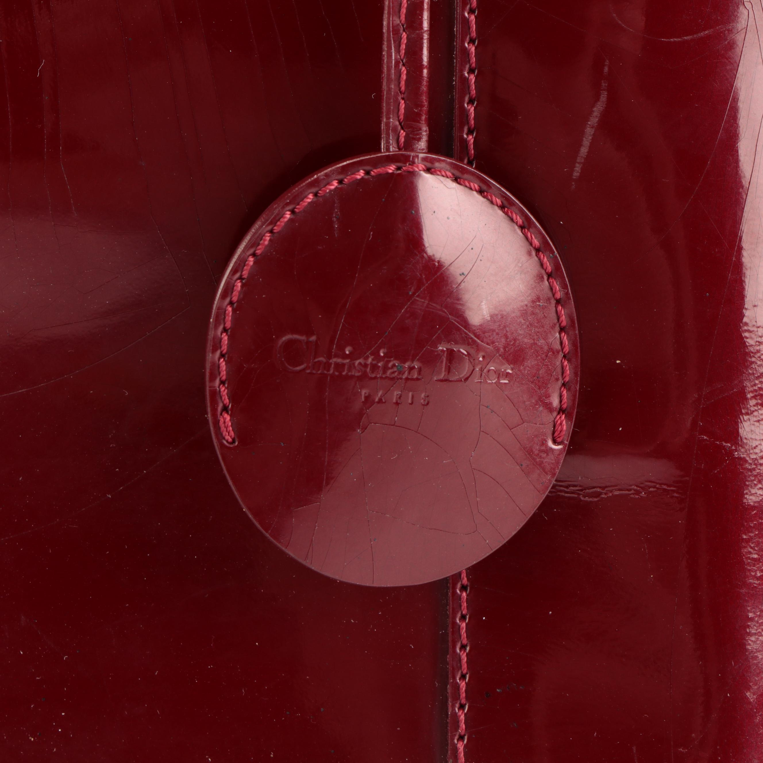 Christian Dior Malice Tote in Red Patent Leather