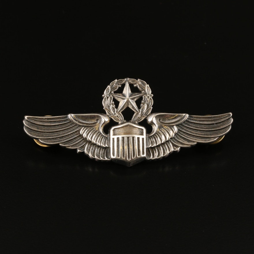 WWII U.S. Army Air Force Command Pilot Wings Brooch