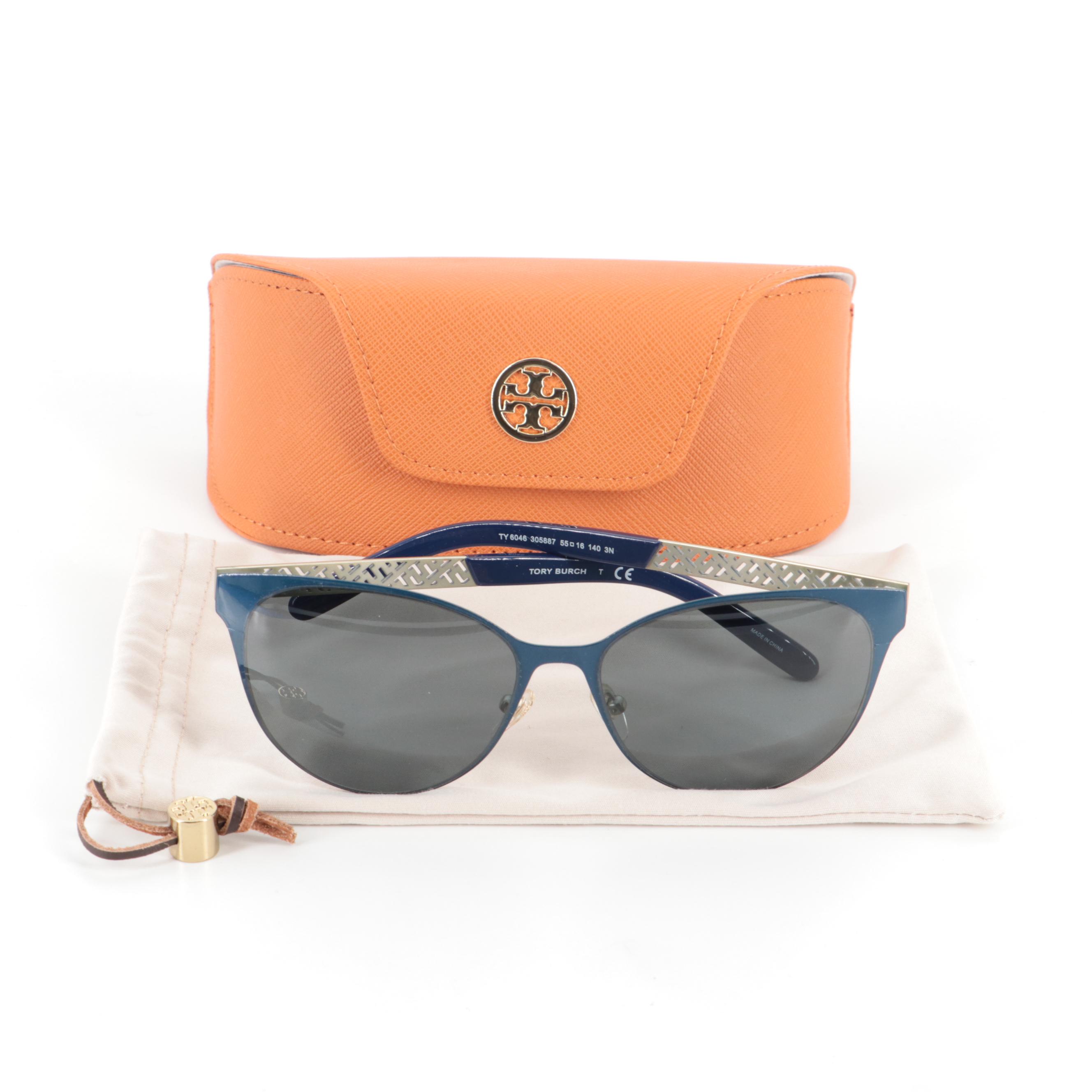 Tory Burch TY 6046 Browline Style Sunglasses with Case