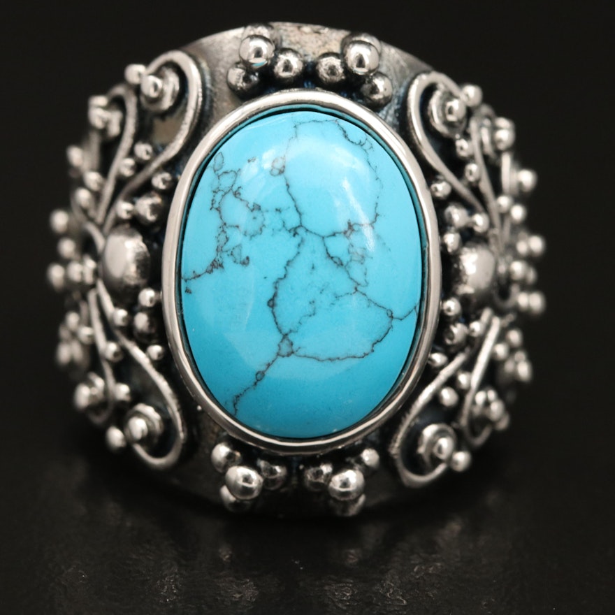 Southwestern Style Faux Turquoise Ring