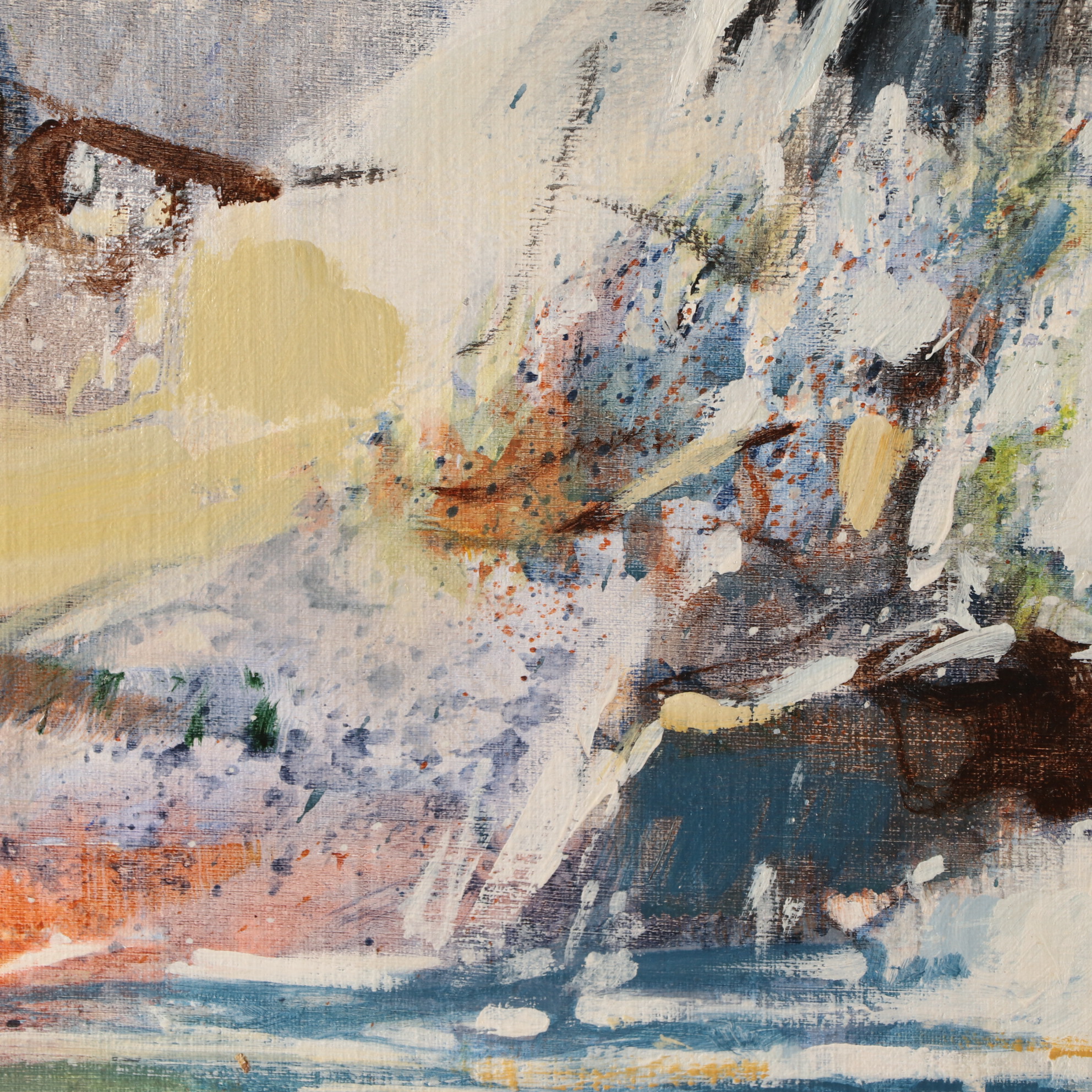 Anton Weiss Oil Painting "Waterfall," 1979