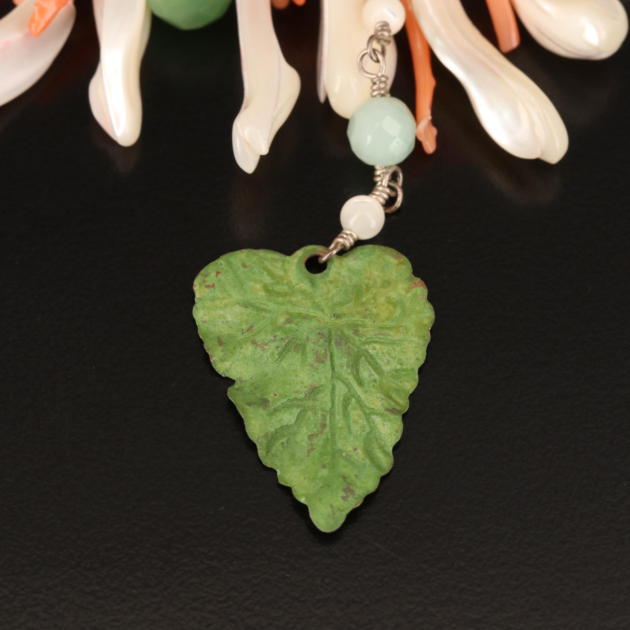 Space Mermaid "Water Music" Bracelets Featuring Mother of Pearl and Coral