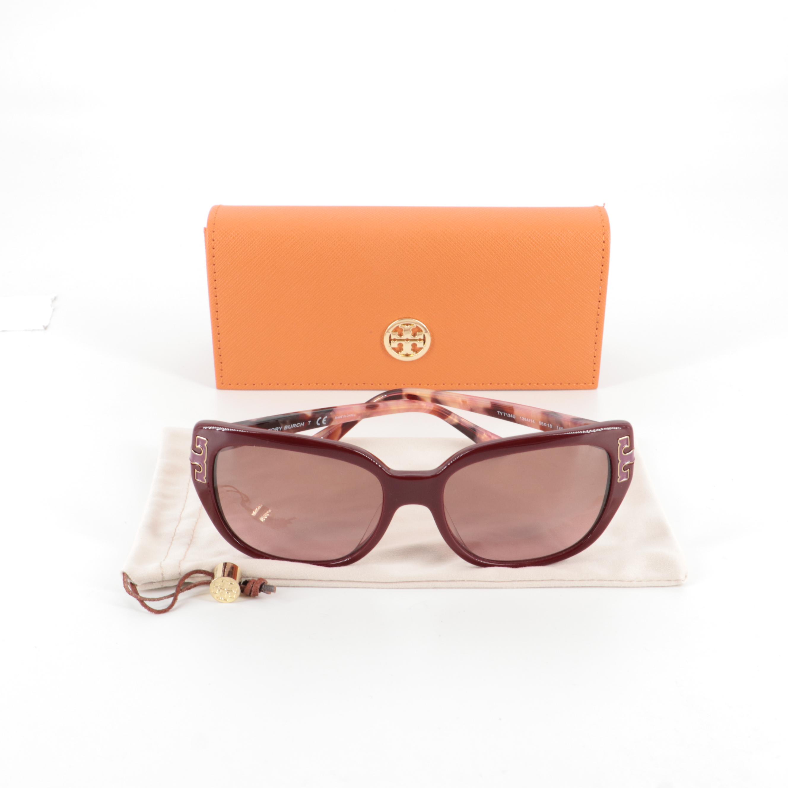 Tory Burch TY 7134U Modified Cat Eye Style Sunglasses with Case