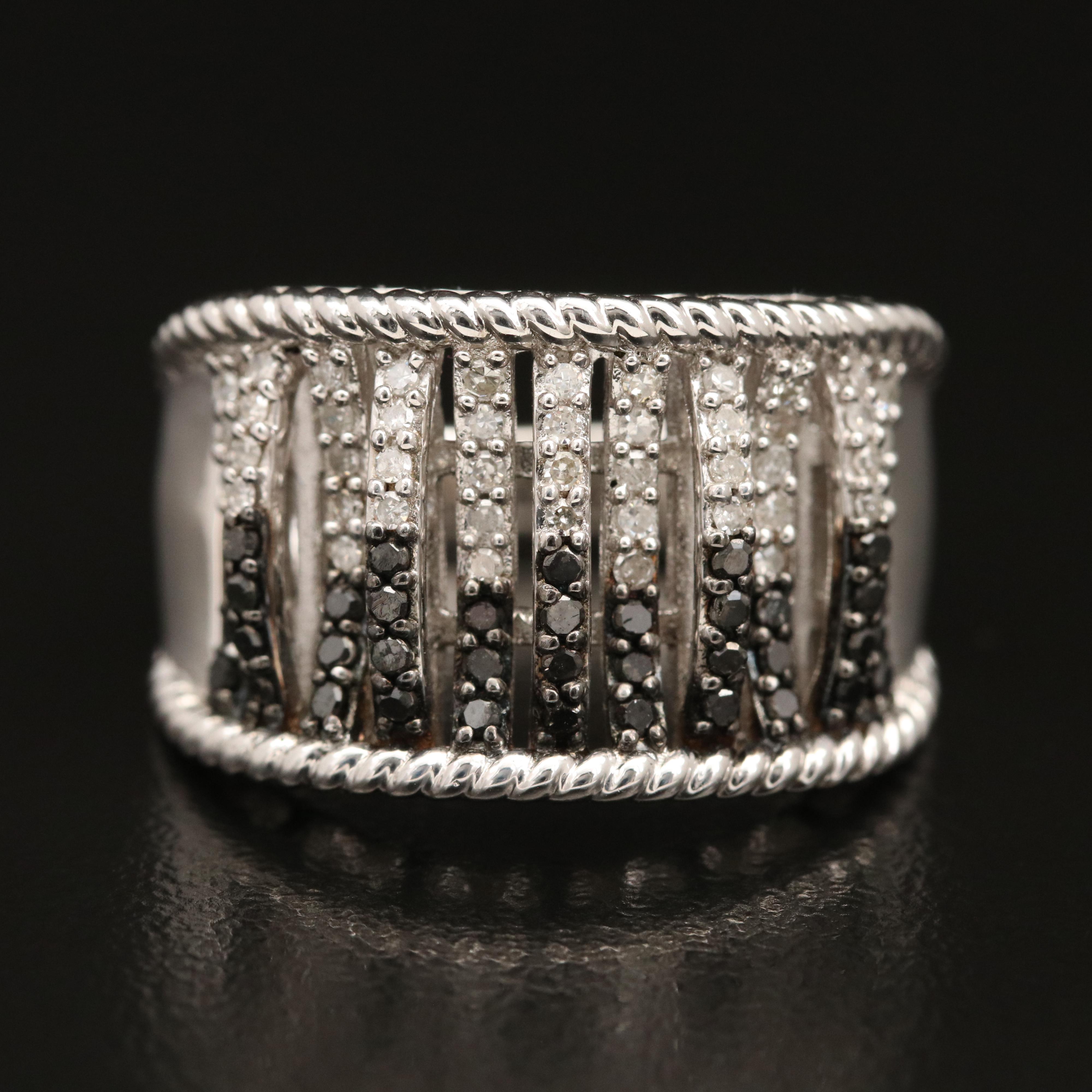 Sterling Silver Diamond Ring