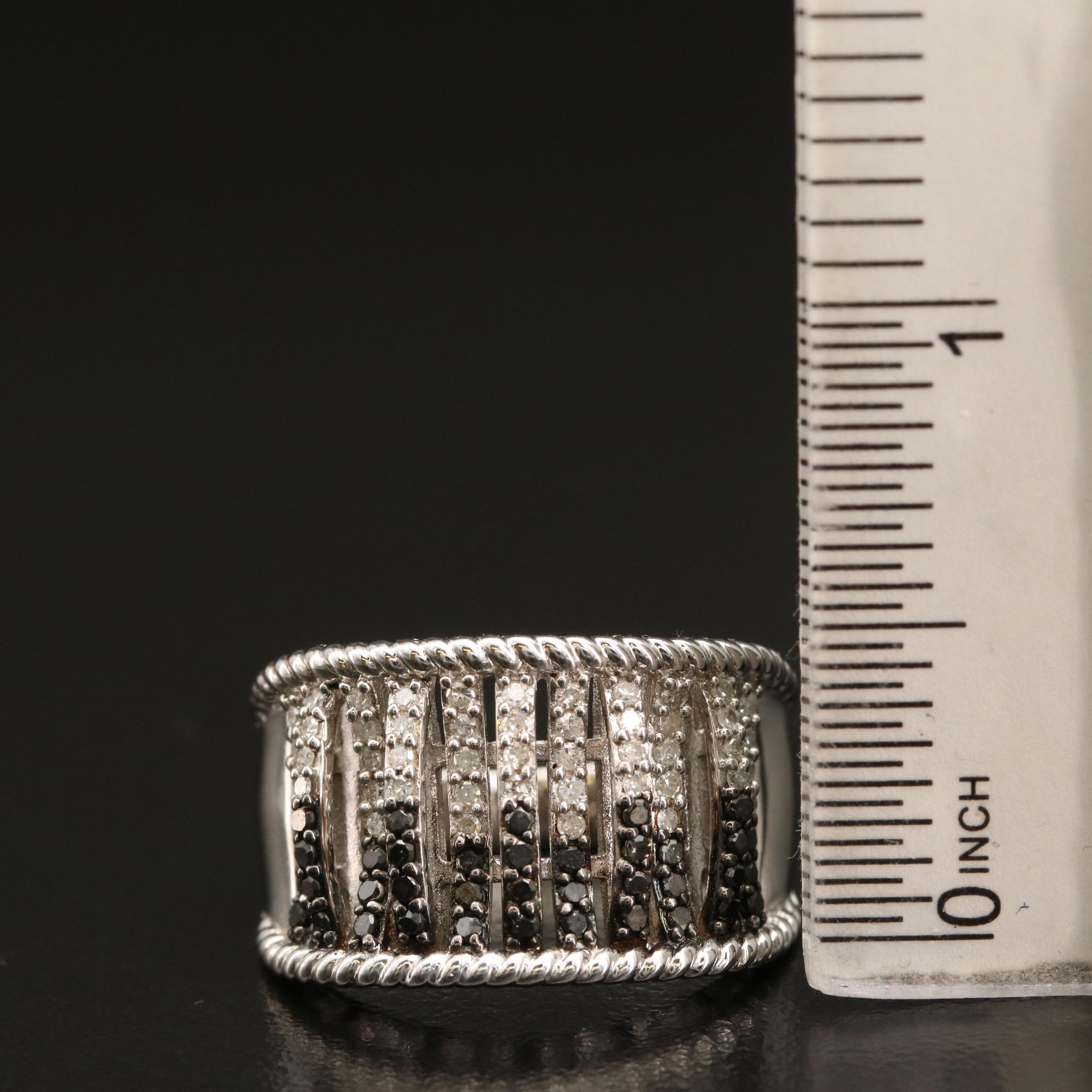 Sterling Silver Diamond Ring