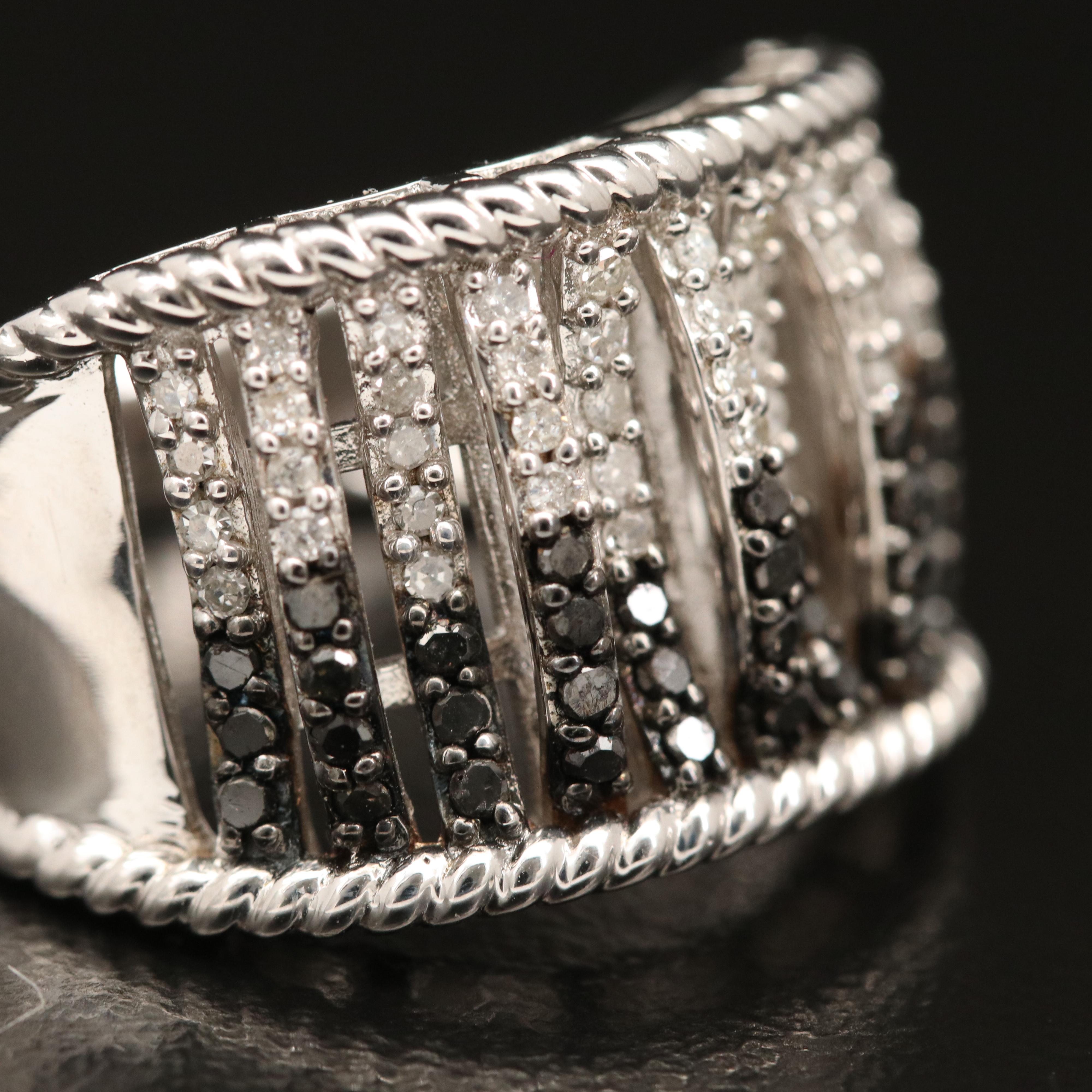 Sterling Silver Diamond Ring