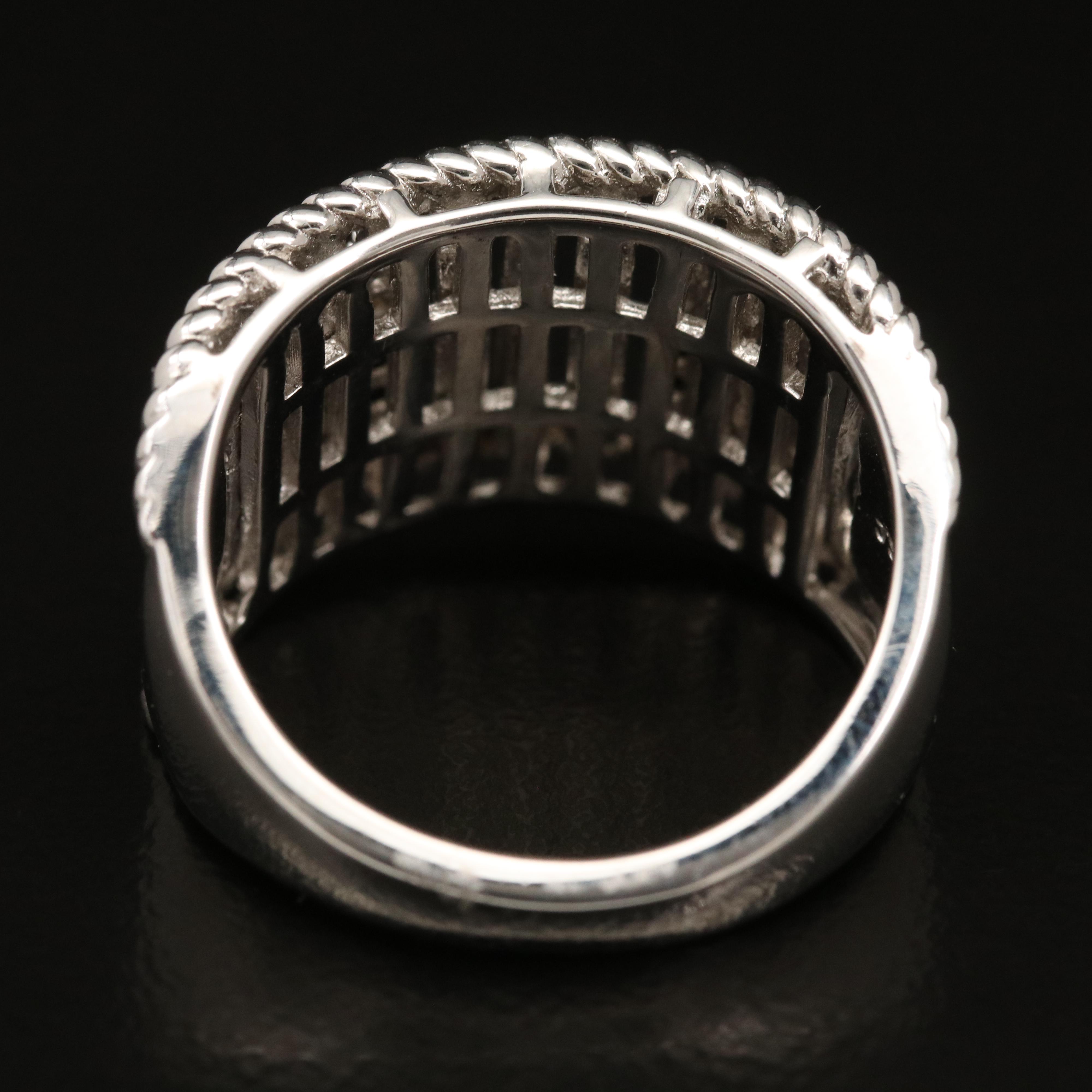 Sterling Silver Diamond Ring