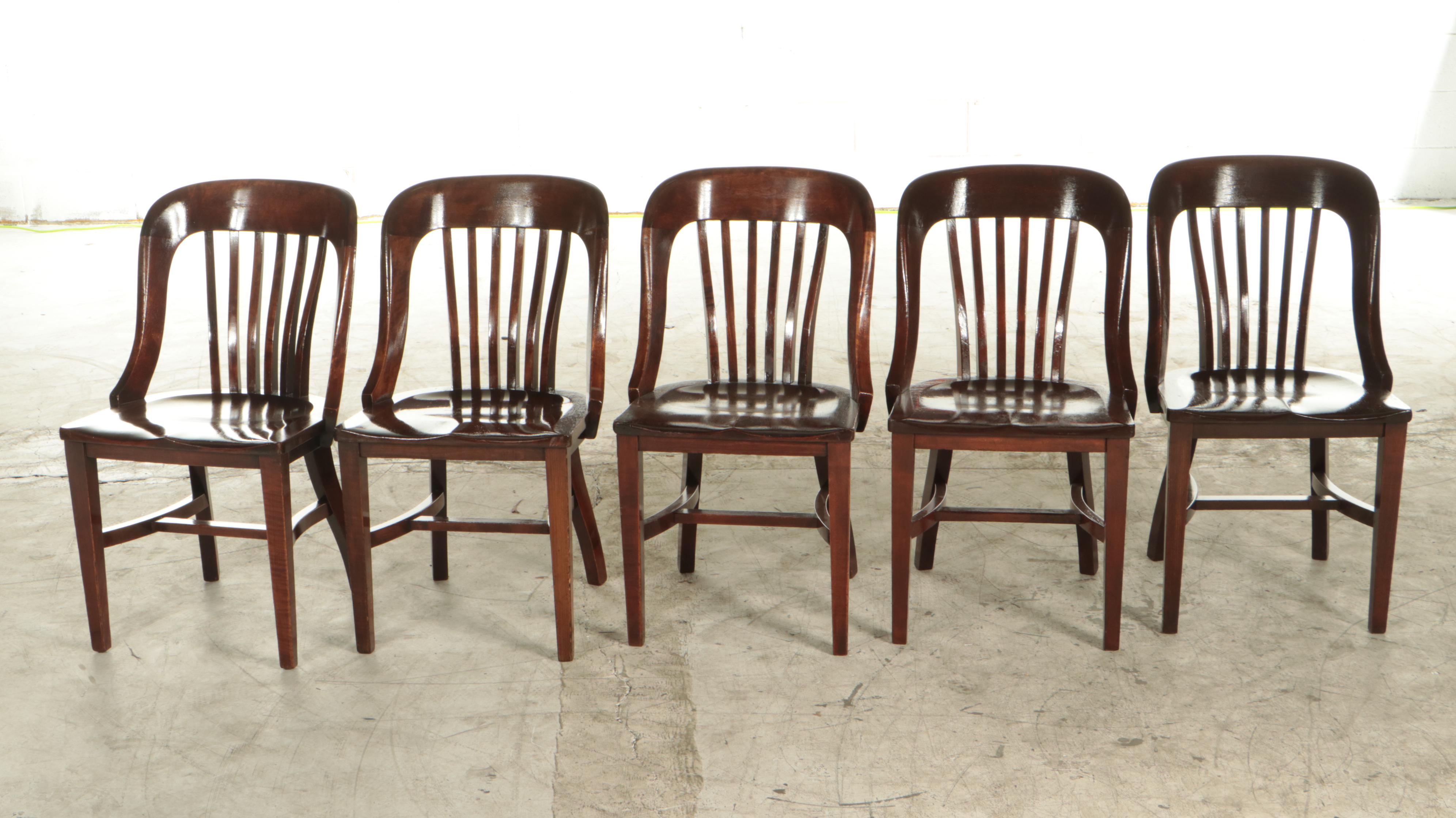 Kimball Furniture Reproductions Marble Top Table with Five Chairs