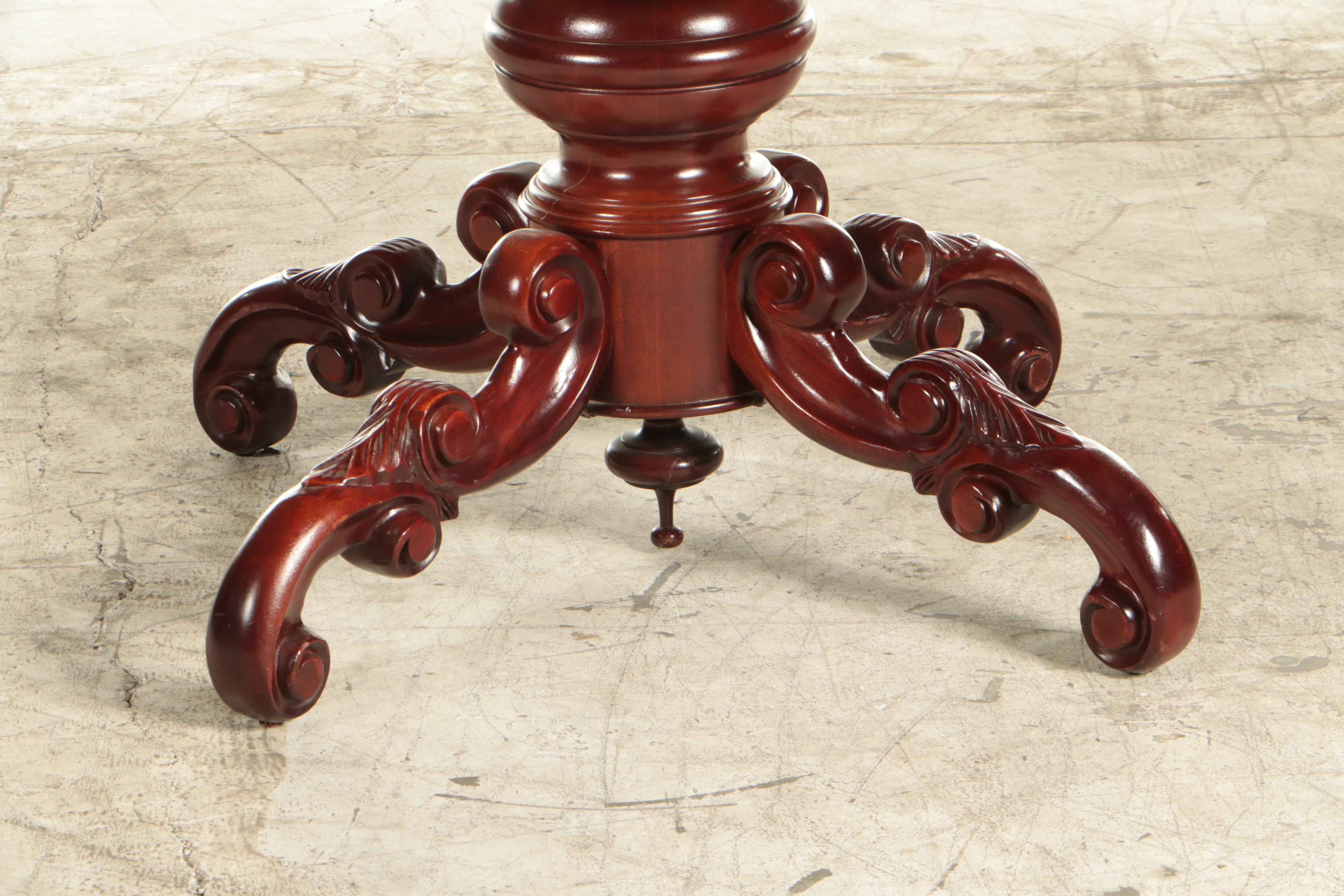 Kimball Furniture Reproductions Marble Top Table with Five Chairs