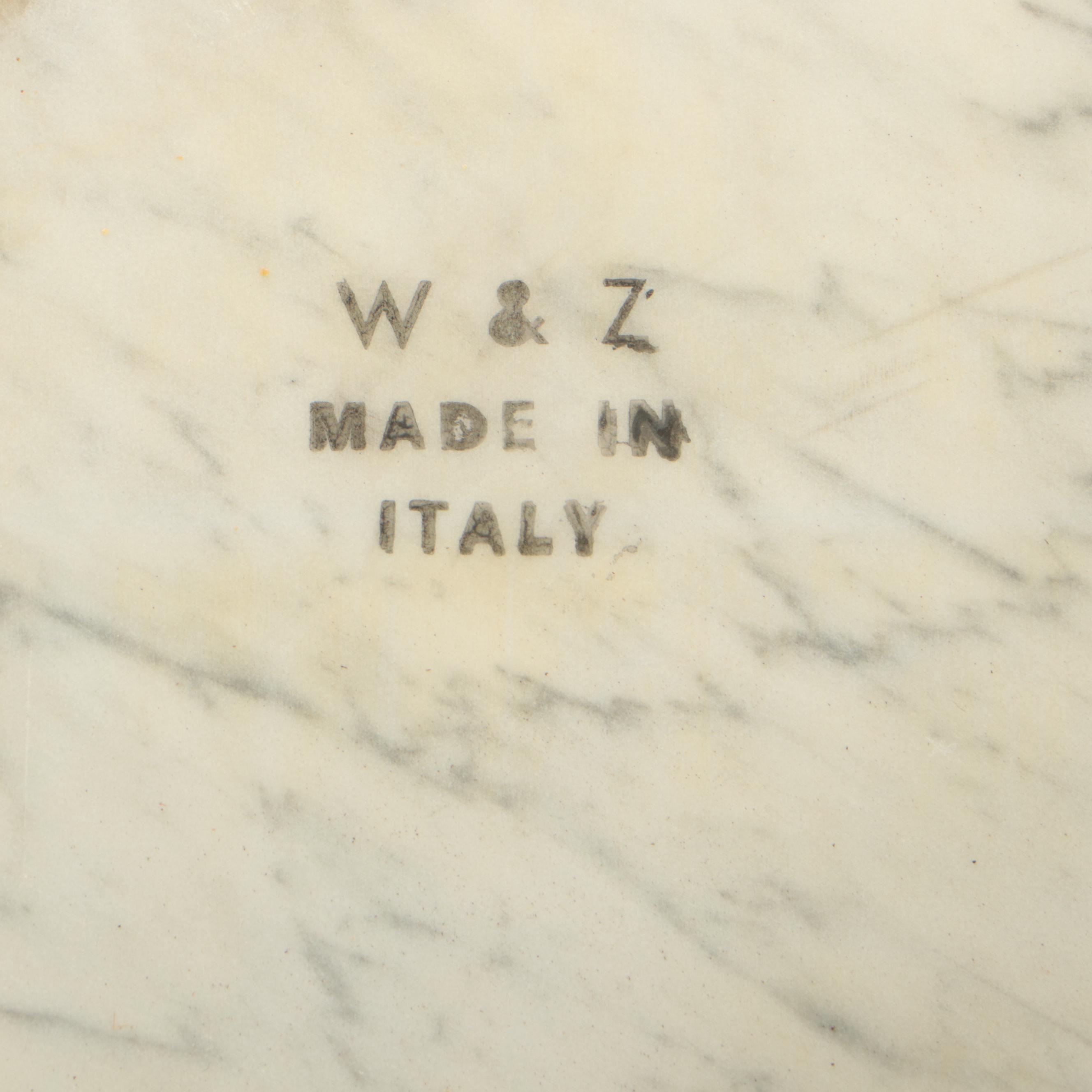 Kimball Furniture Reproductions Marble Top Table with Five Chairs