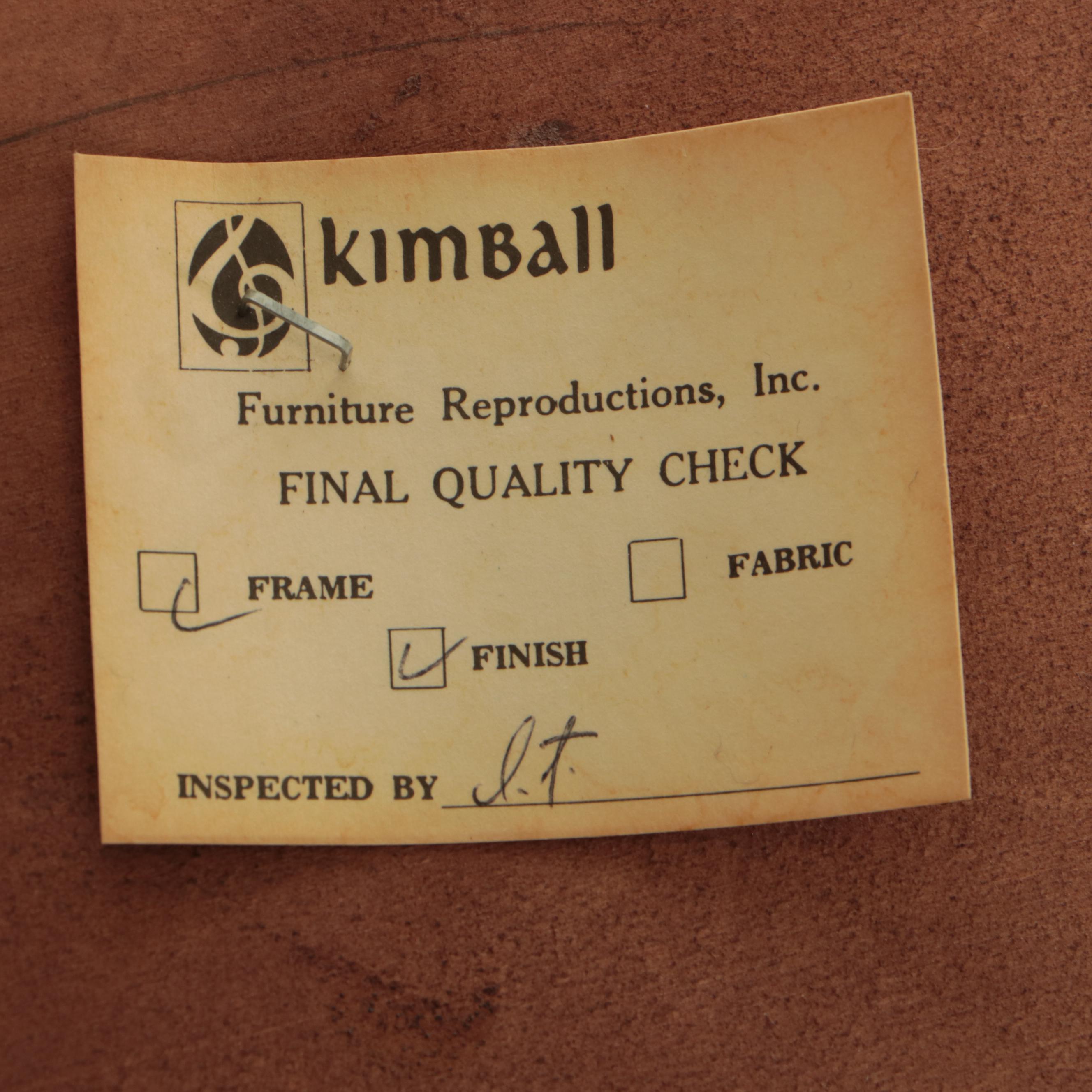 Kimball Furniture Reproductions Marble Top Table with Five Chairs