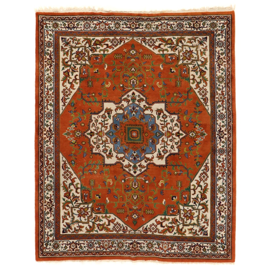 7'11 x 10'1 Hand-Knotted Persian Heriz Area Rug