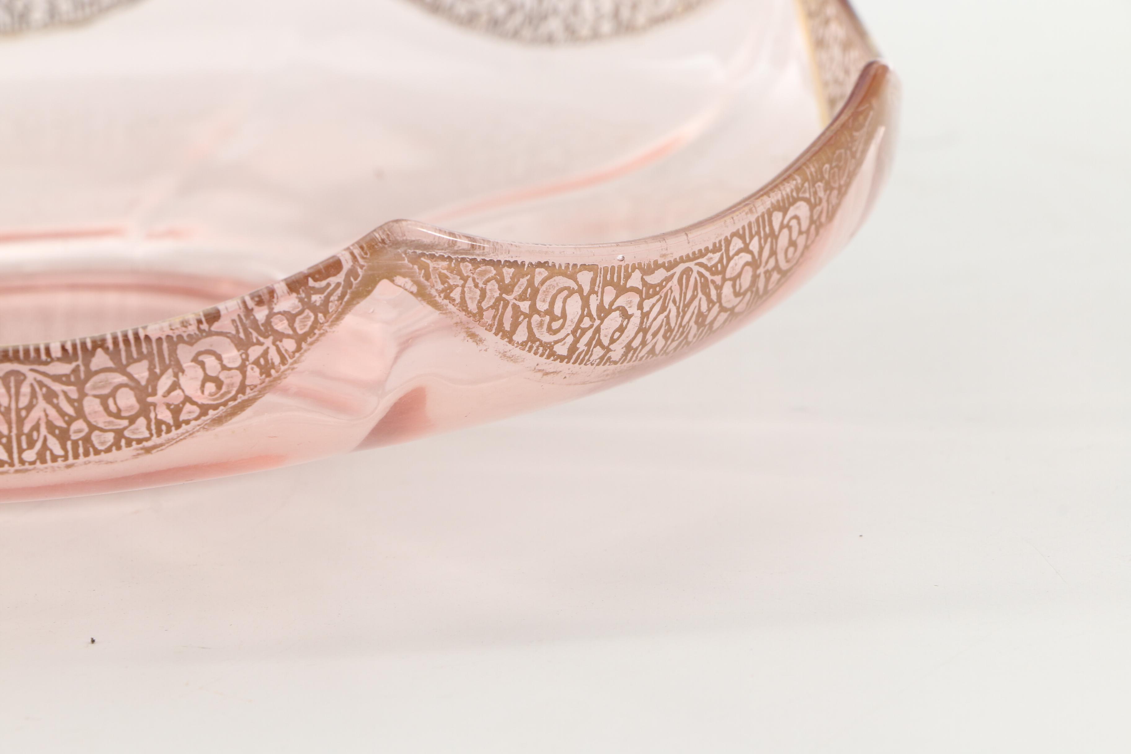 Pink Depression Glass Stemware and Serveware