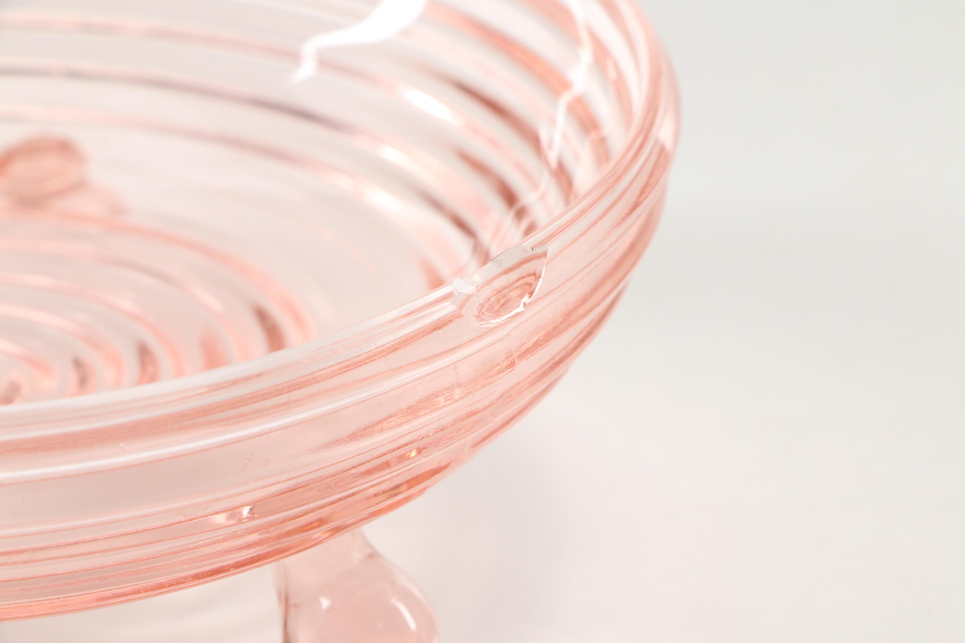 Pink Depression Glass Stemware and Serveware