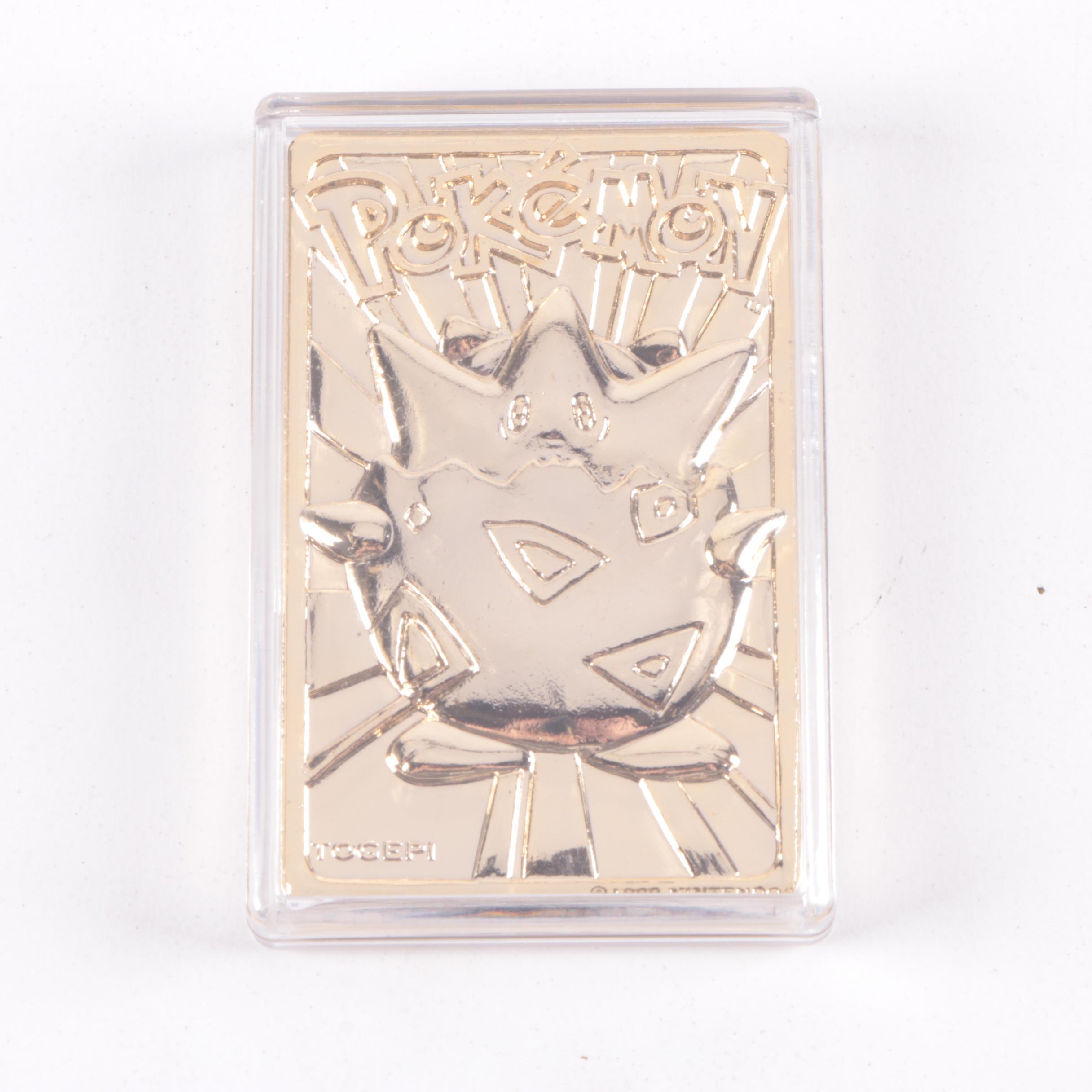 Pokémon Limited Edition Togepi 23K Gold Plated Trading Card with Coins