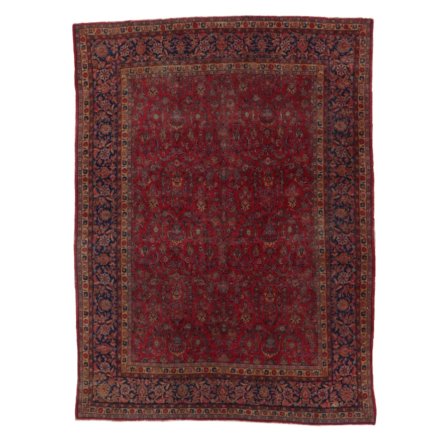 8'7 x 11'9 Hand-Knotted Persian Sarouk Room Sized Rug