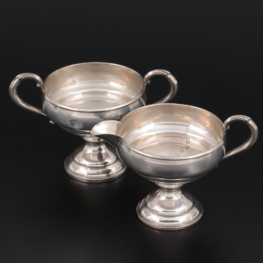 Preisner Sterling Silver Creamer and Sugar